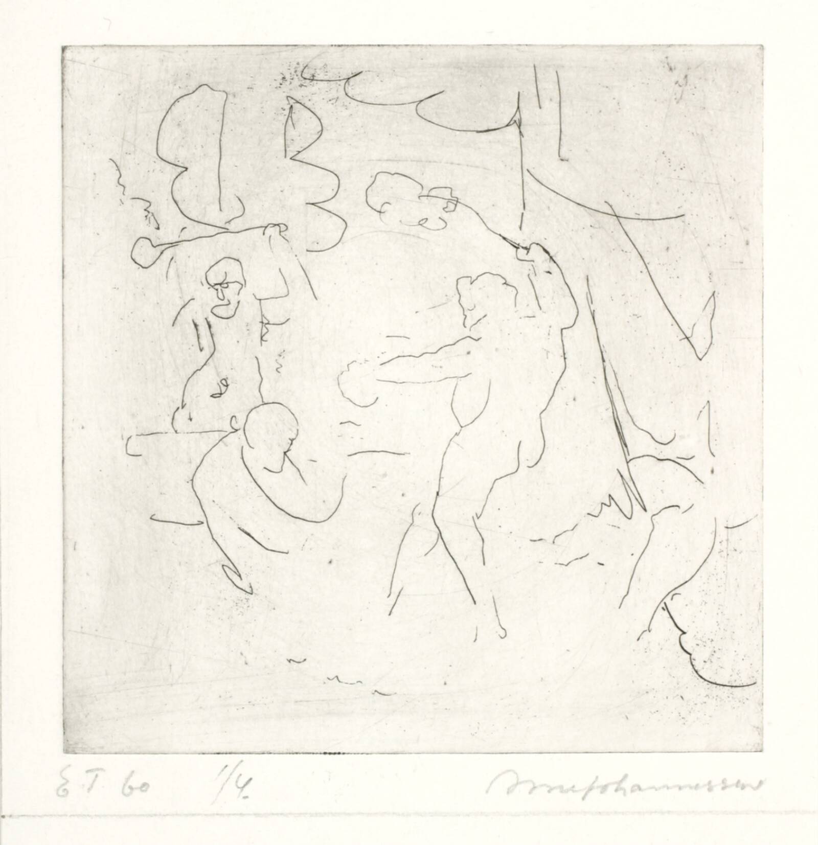 Komposition efter Poussin, Arne Johannessen, 1960