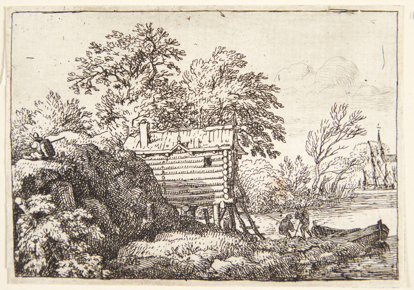 En fiskerhytte, Allaert van Everdingen, 1621-1675