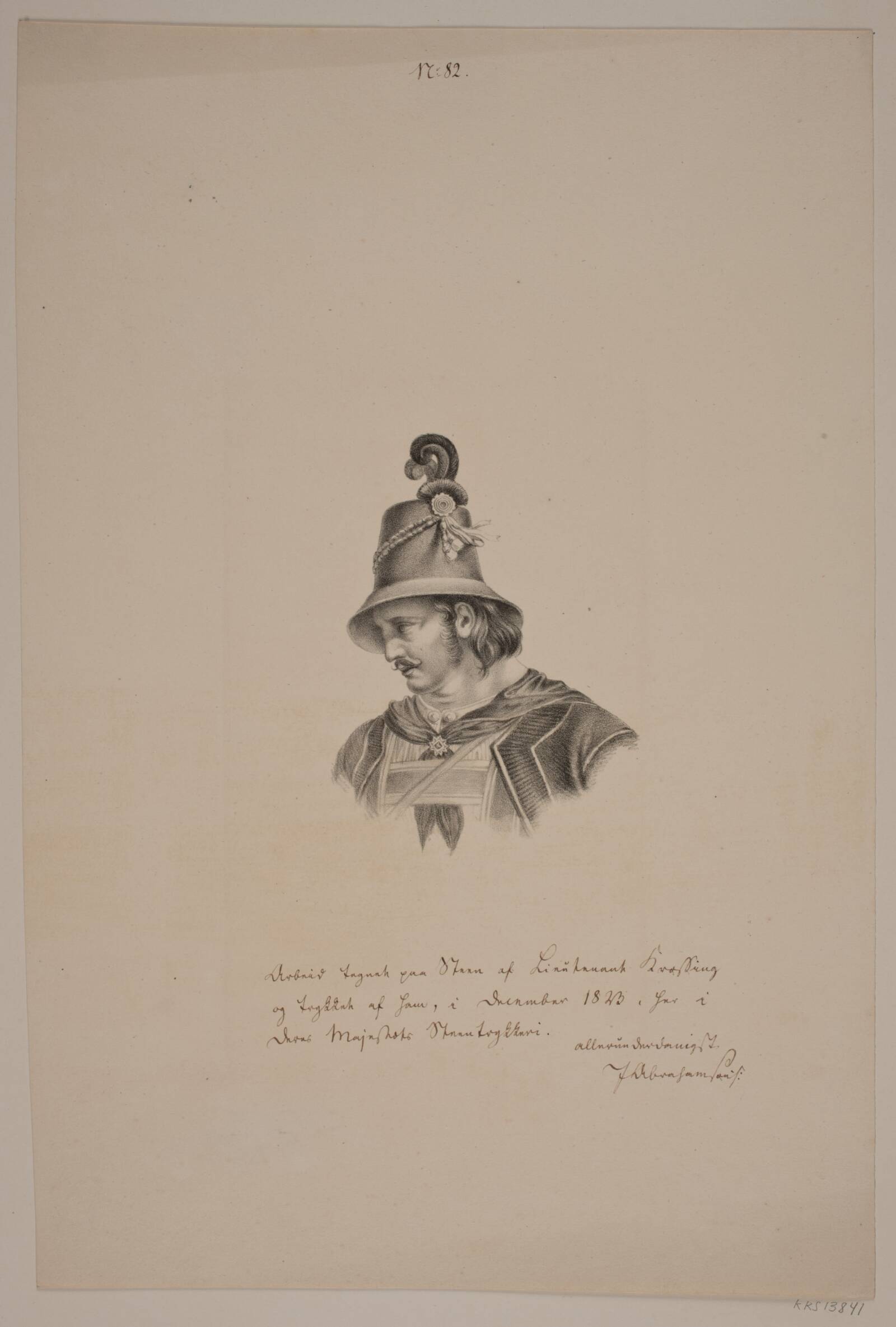 Hoved af tyroler, N.B. Krossing, 1823