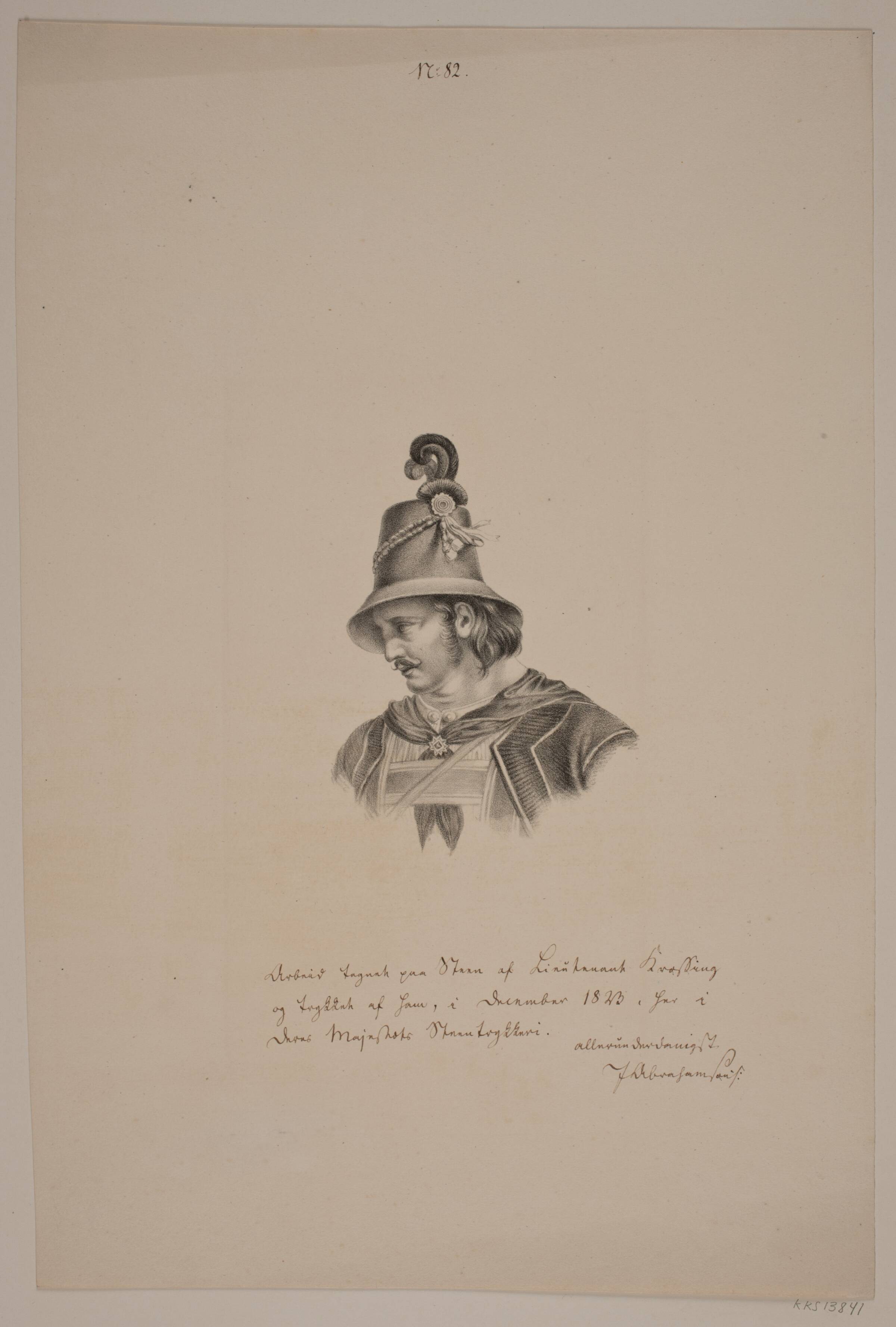 Hoved af tyroler, N.B. Krossing, 1823