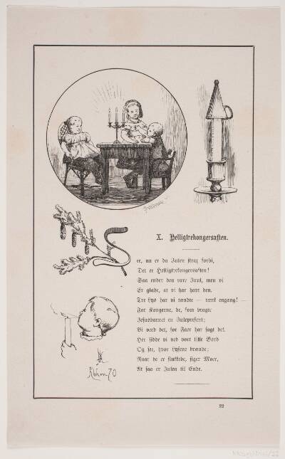Illustration til Johan Krohn, "Peters jul"