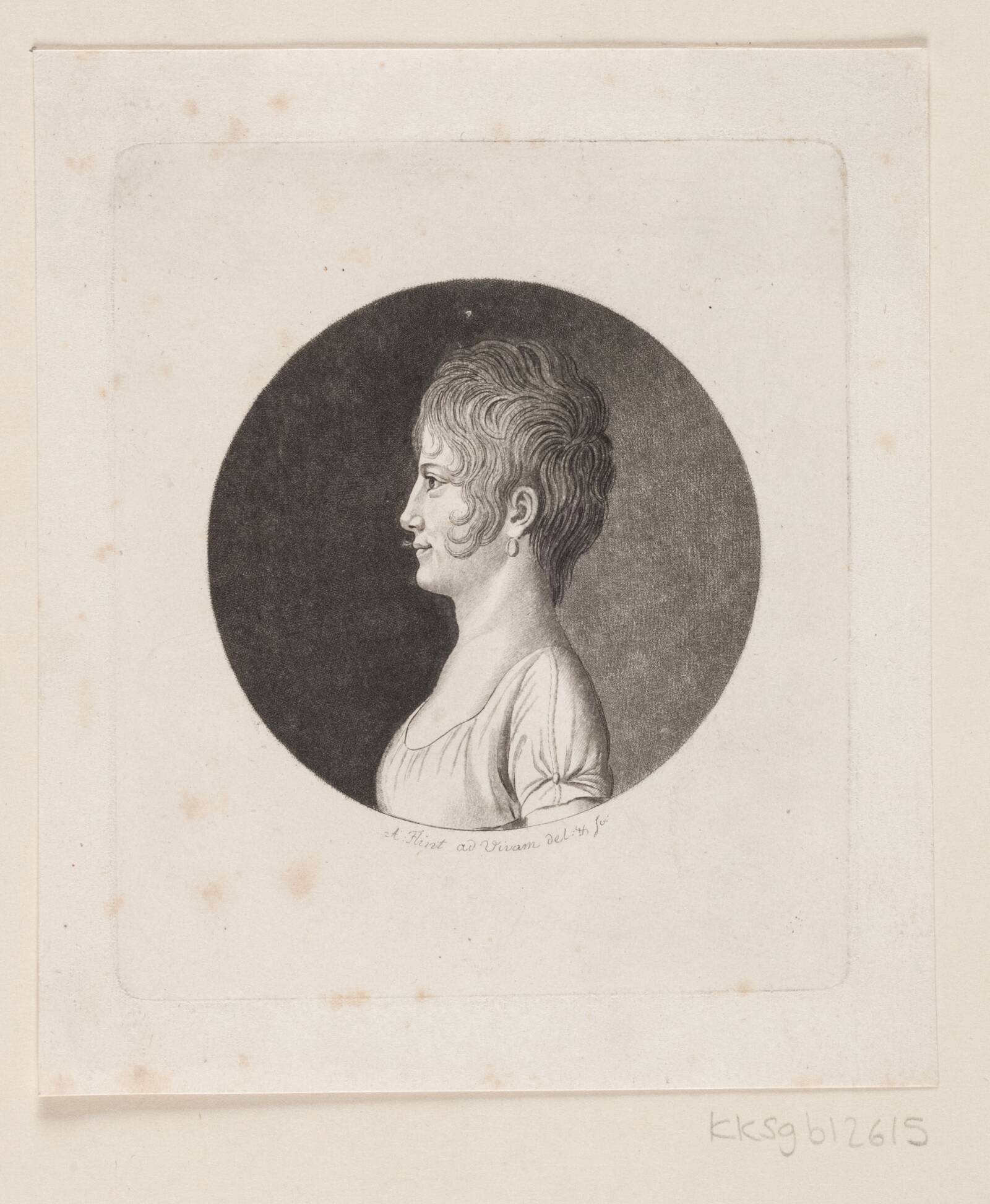 Ubekendt kvindeportræt, Andreas Flint, 1767-1824