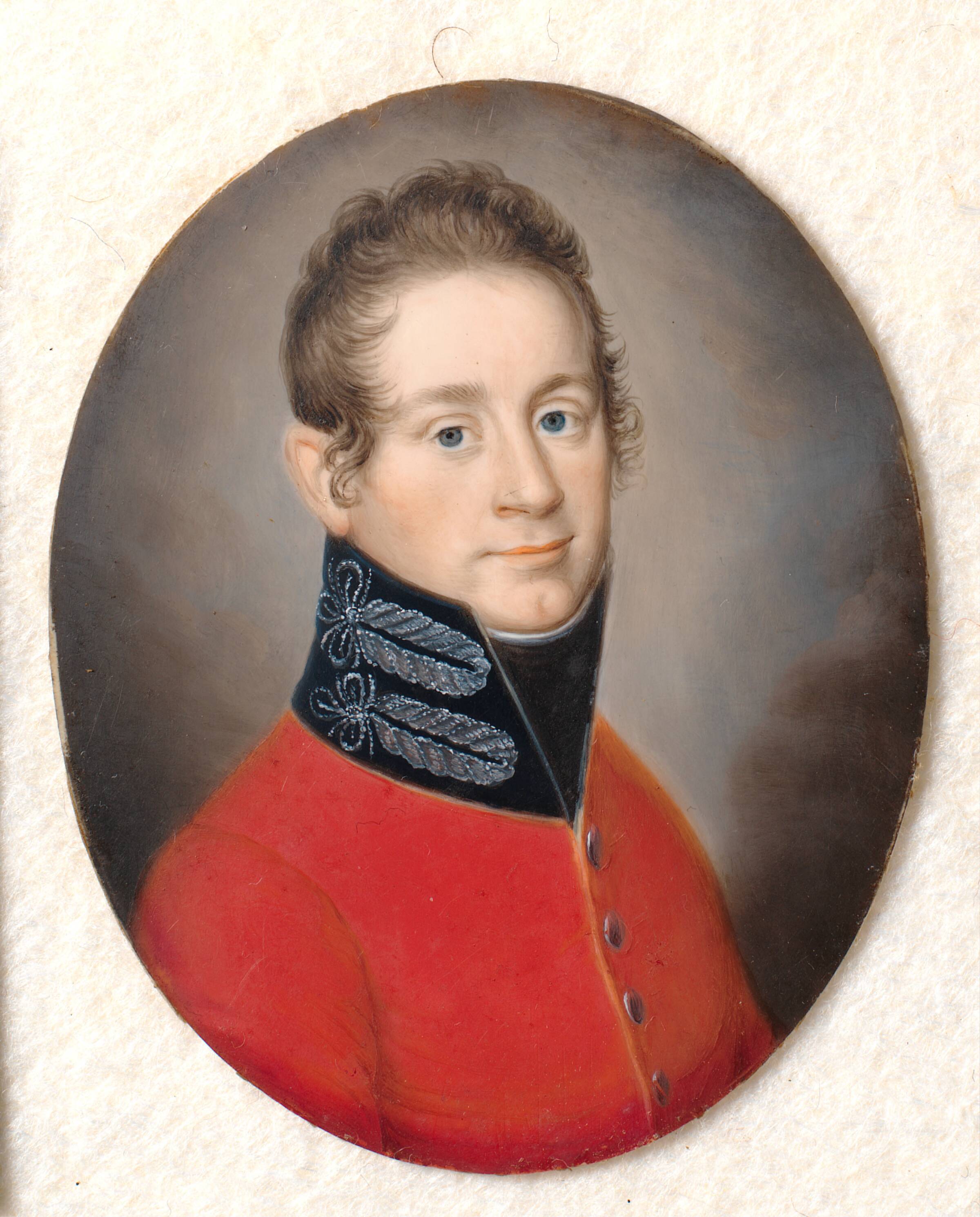 Ubekendt mand i rød uniform, Carl Viertel, 1792-1804