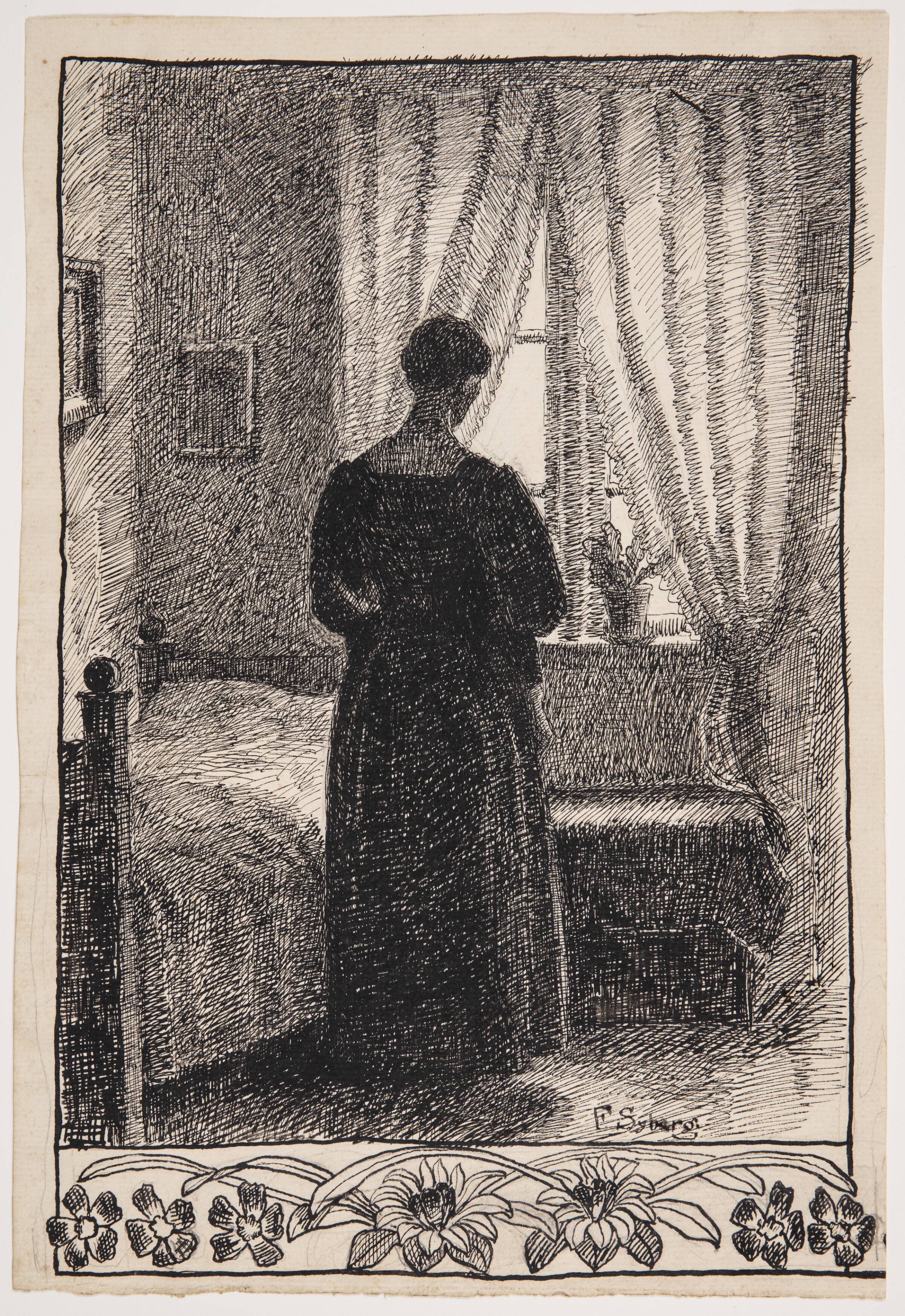 I sovekammeret. Anna Syberg?, Fritz Syberg, 1894