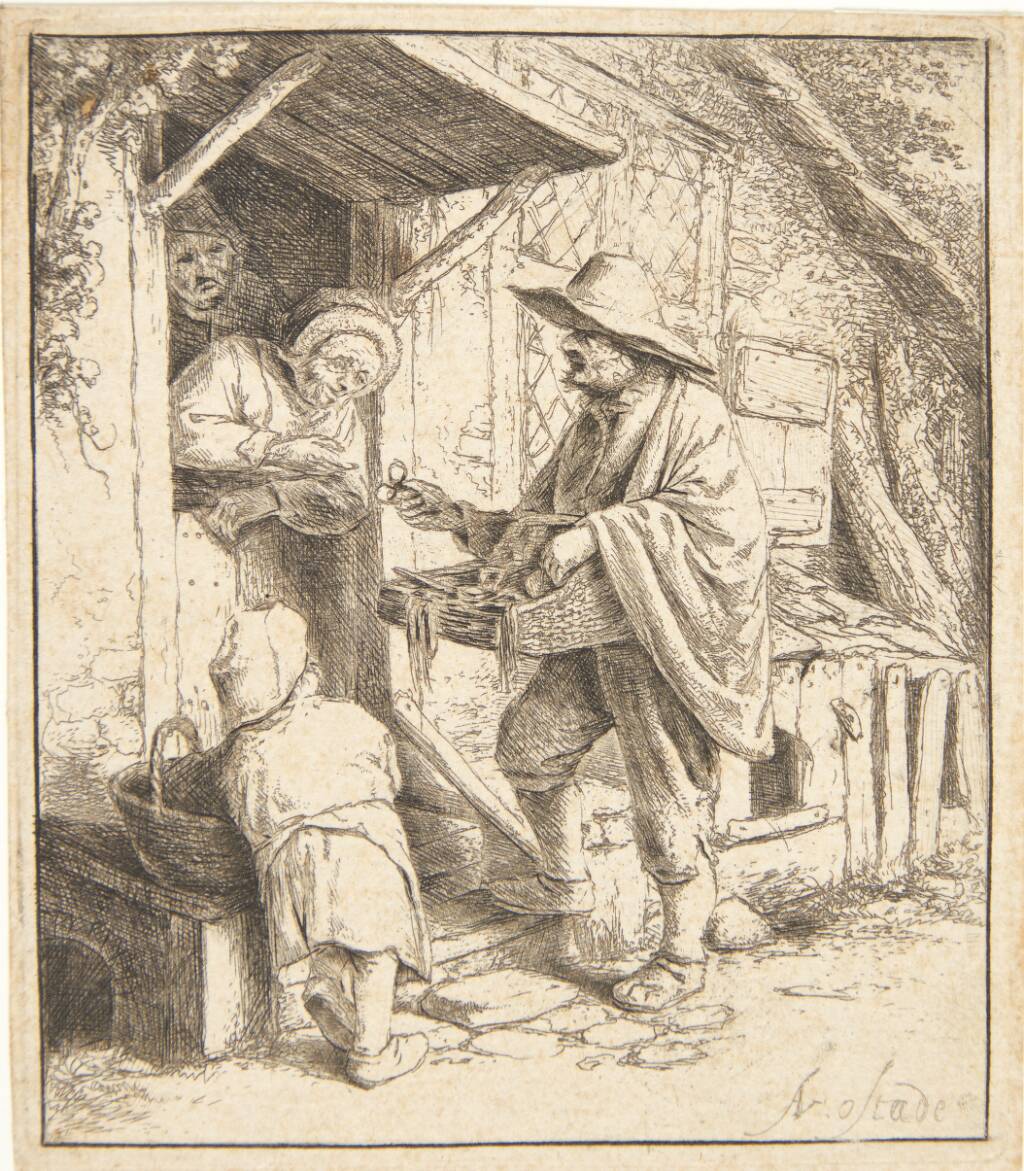 Brillesælgeren, Adriaen van Ostade, 1646