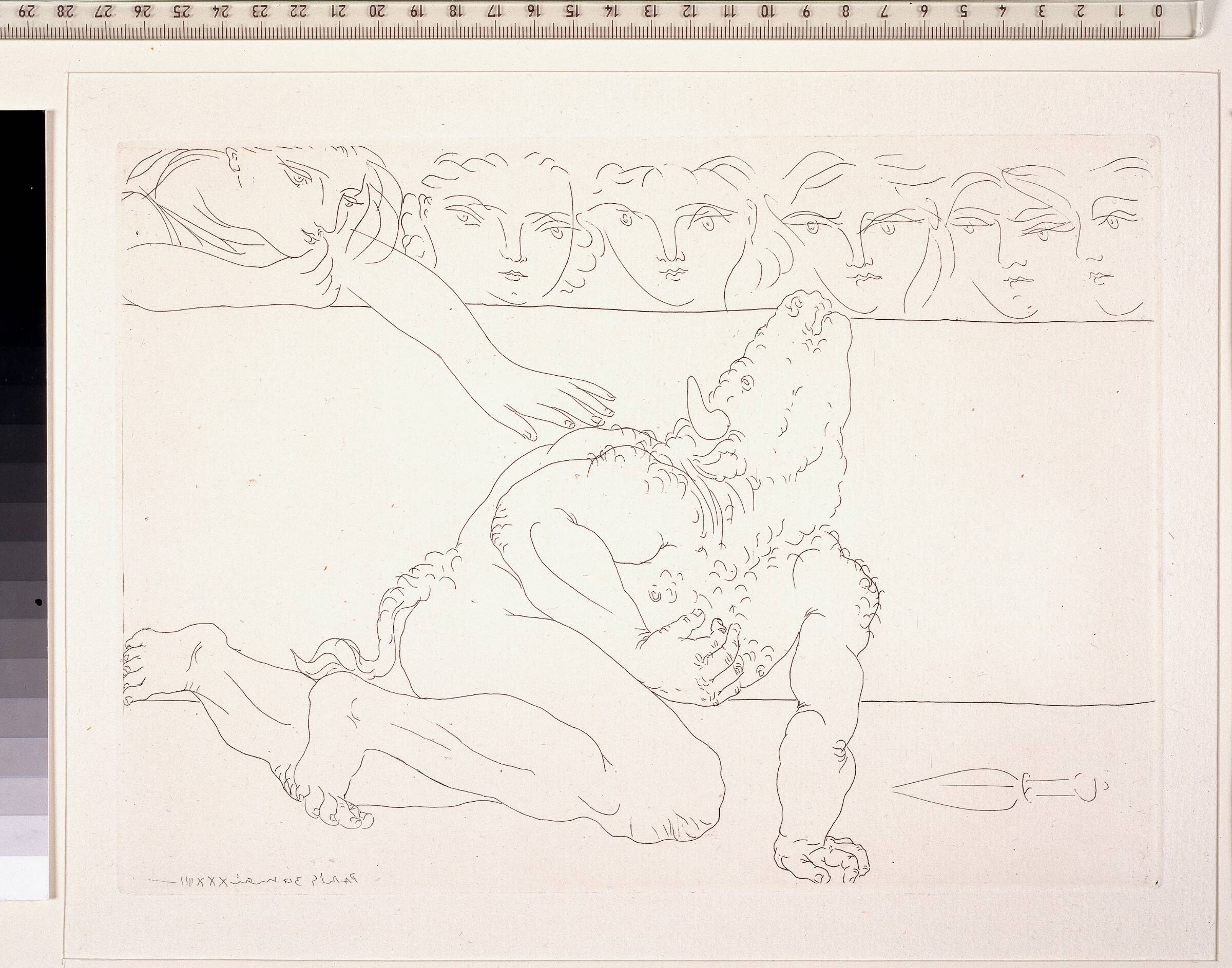Minotaure mourant et jeune femme pitoyable, Pablo Picasso, 1933