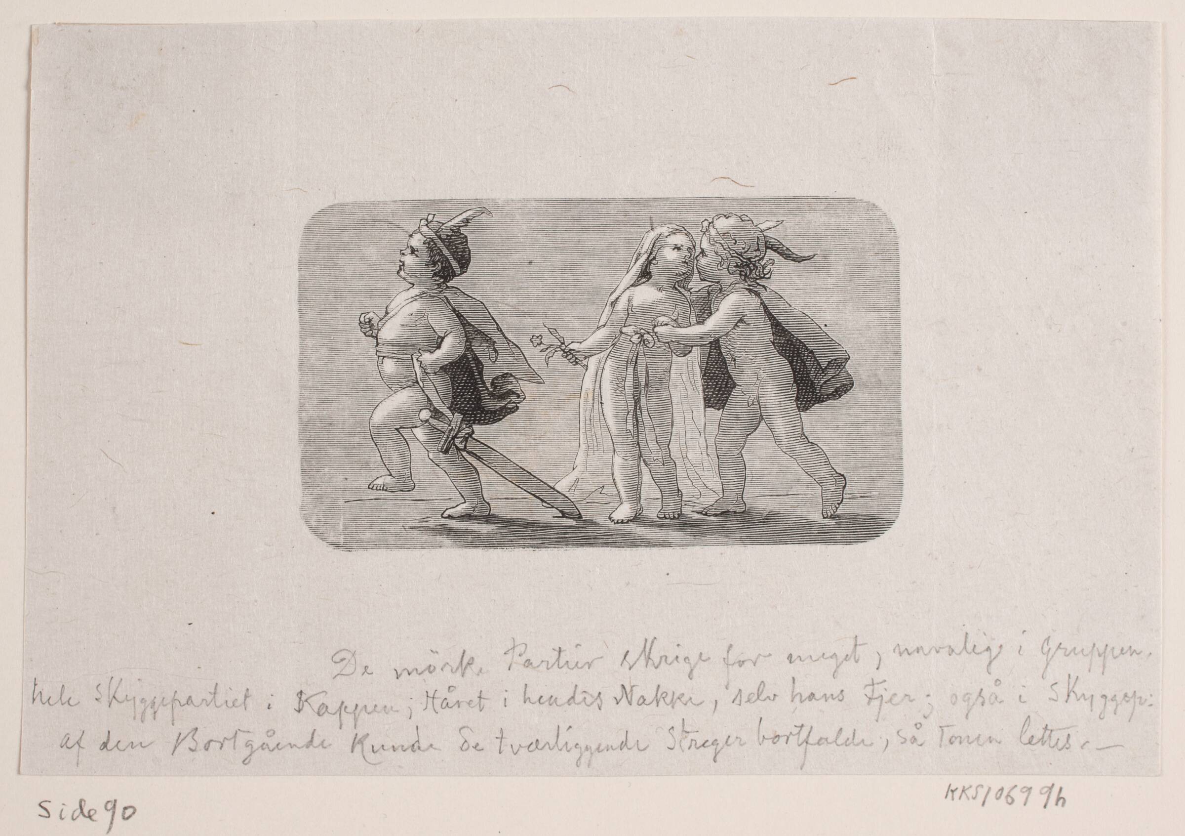 Vignet til "Brudgomsvalget", Waldemar Bøhme, 1878