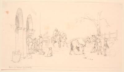 Campagnoler udenfor et osteri