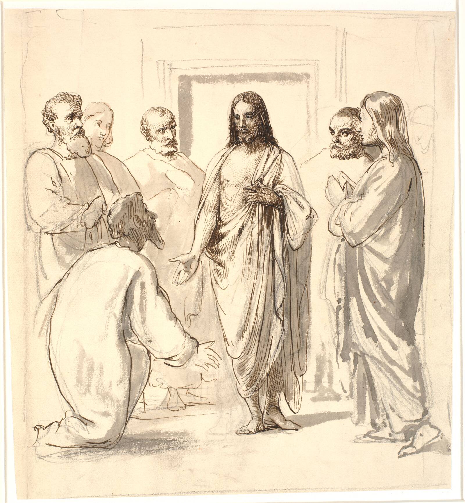 Kristus og den vantro Thomas, Wilhelm Marstrand, 1870