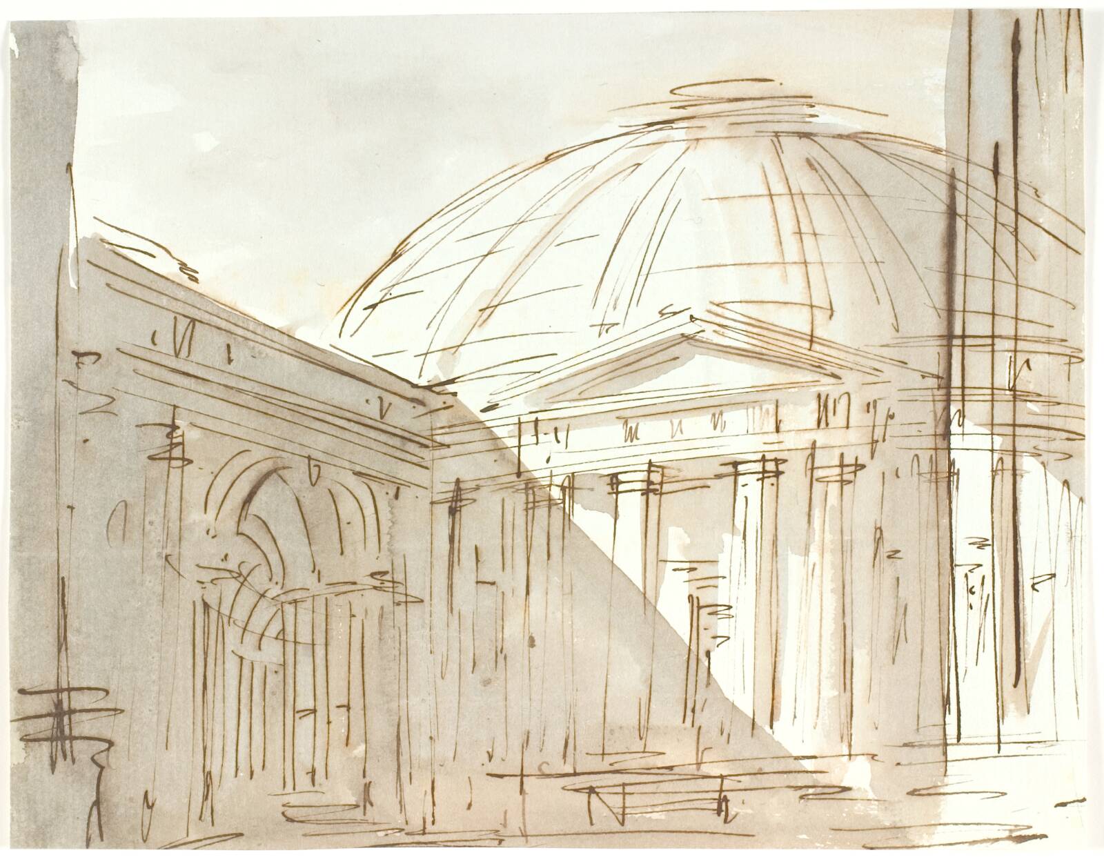 En rundbygning (Pantheon?), Aron Wallick, 1803-1809