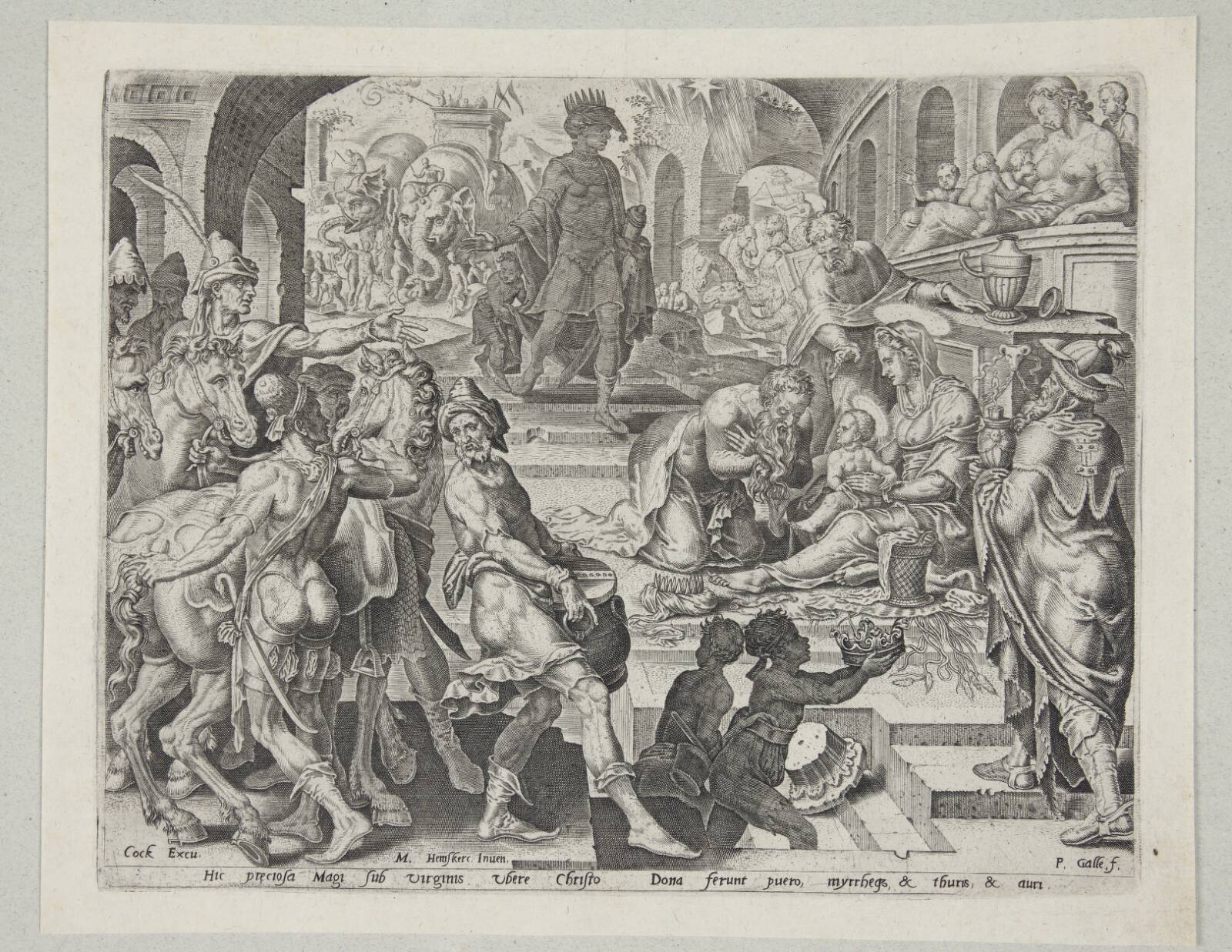 Kongernes tilbedelse, Philips Galle, 1558-1561