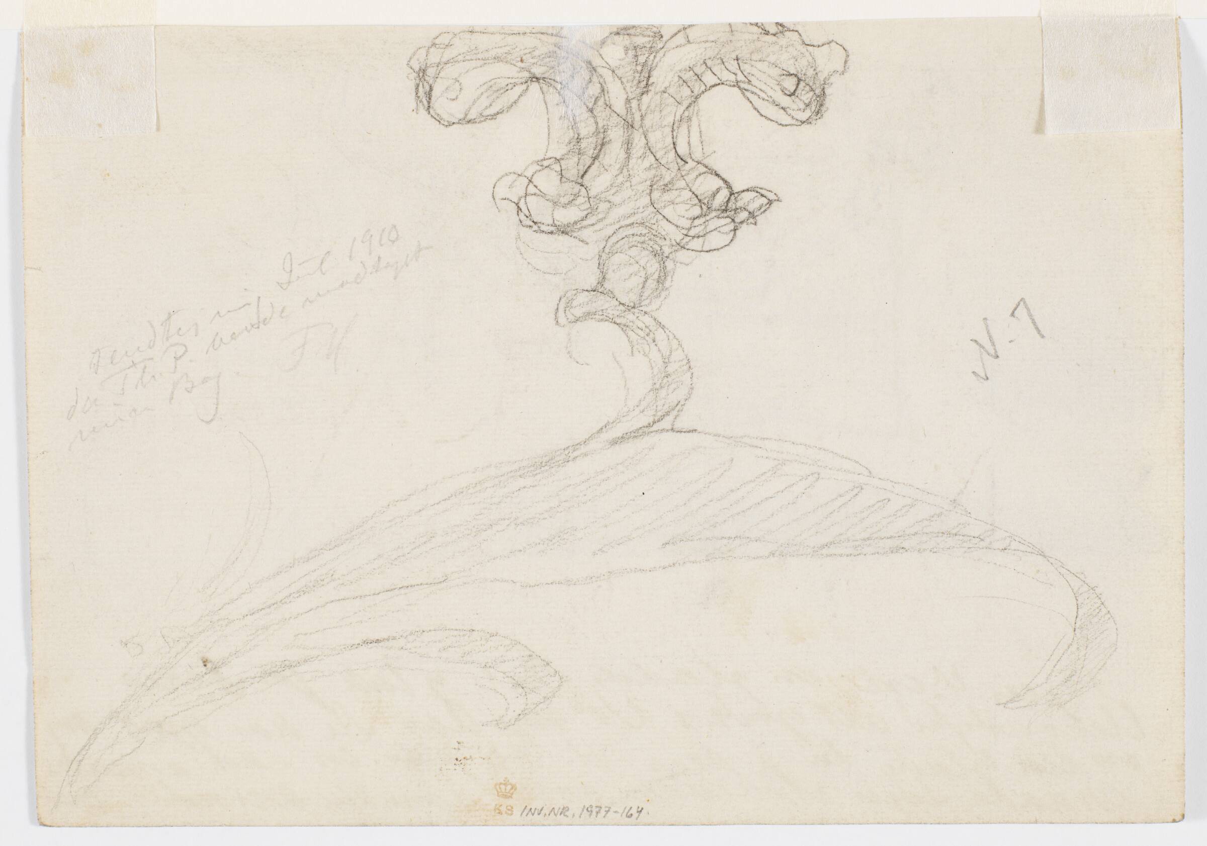 Sortkridtskitse, Theodor Philipsen, 1840-1920