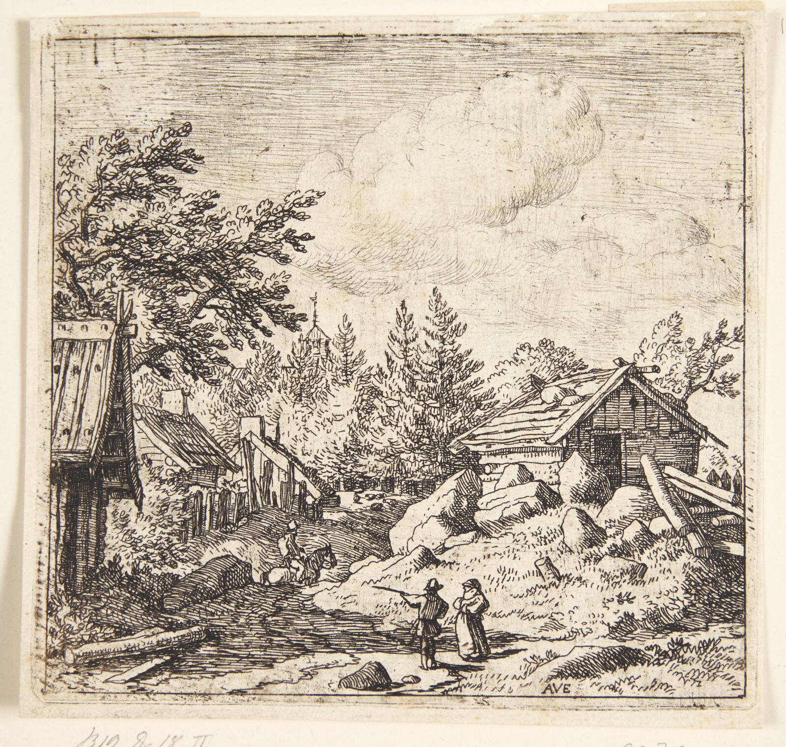 En bjerglandsby, Allaert van Everdingen, 1621-1675