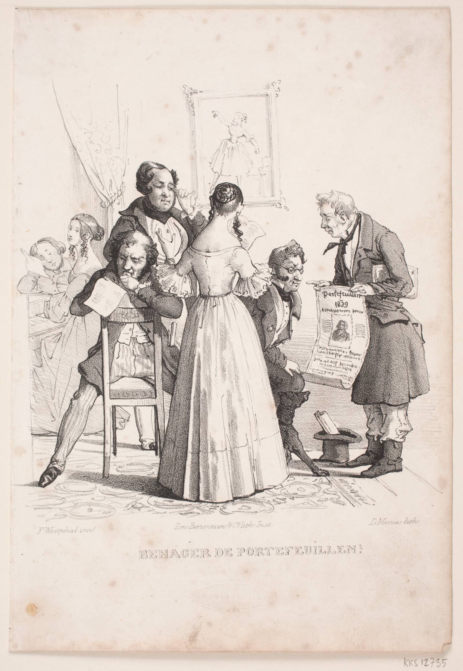 "Behager De Portefeuillen?", David Monies, 1812-1894