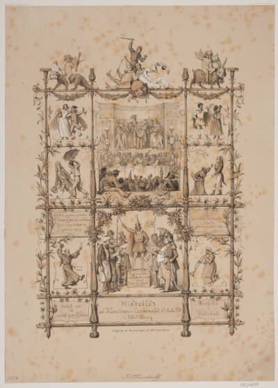 Mindeblad om kunstnercarnevalet d. 3. marts 1854