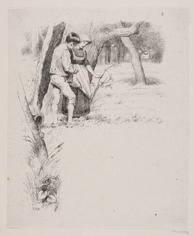 Illustration til Christian Winther, "Chresten og Lene"