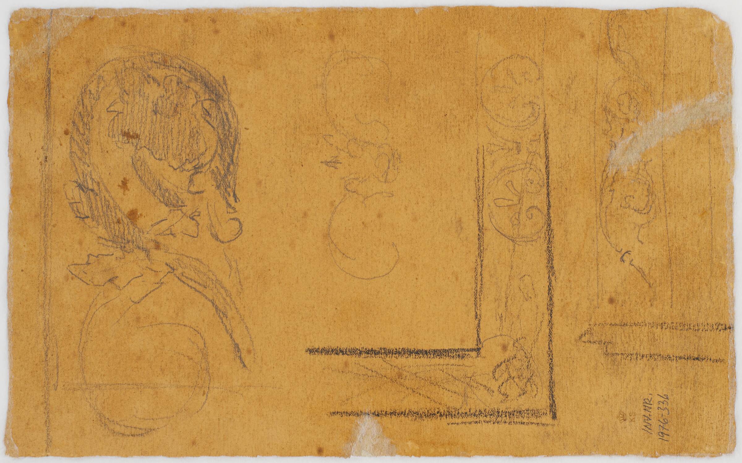 Ornamentale studier, L.A. Ring, 1885-1886