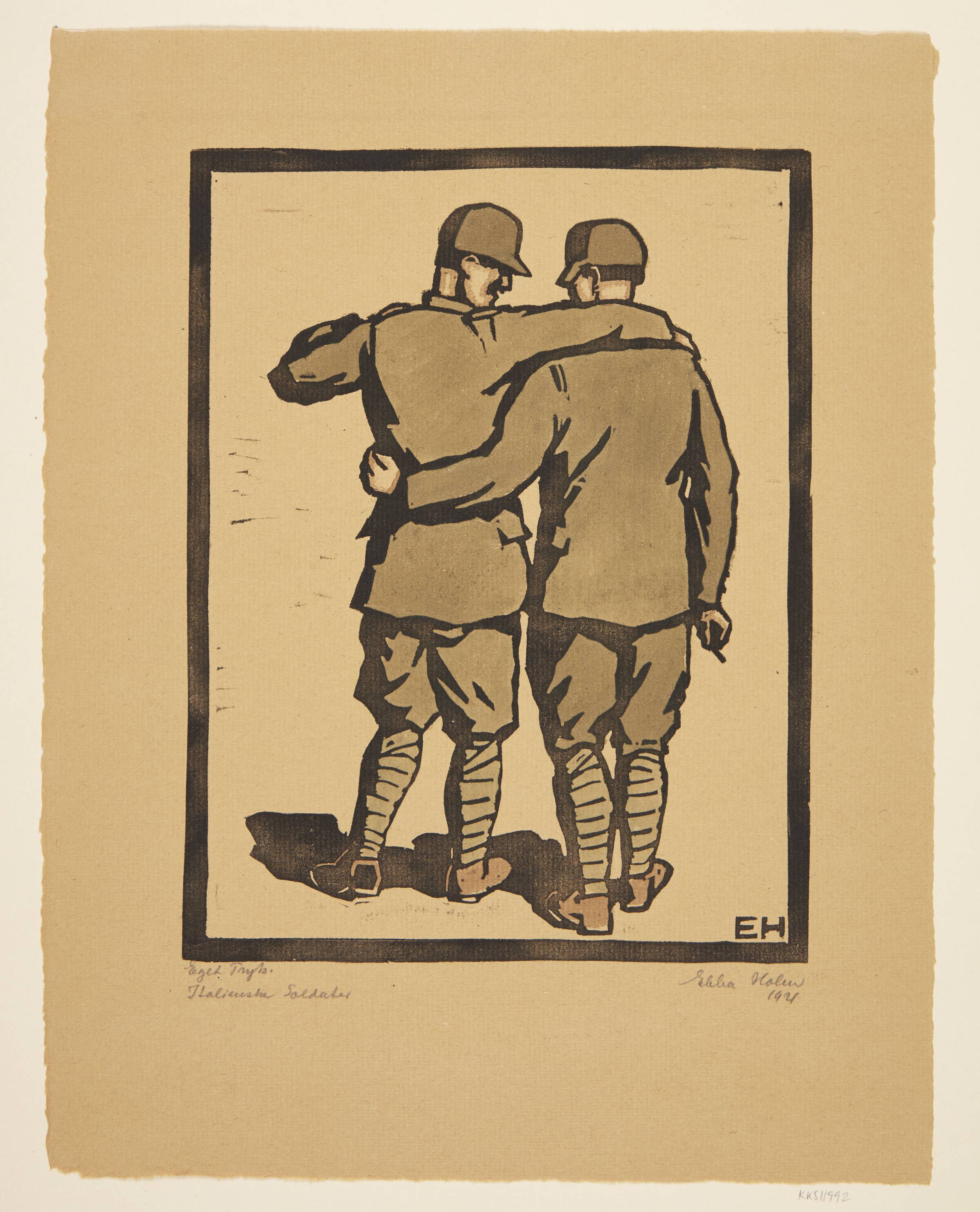 "Italienske soldater", Ebba Holm, 1921