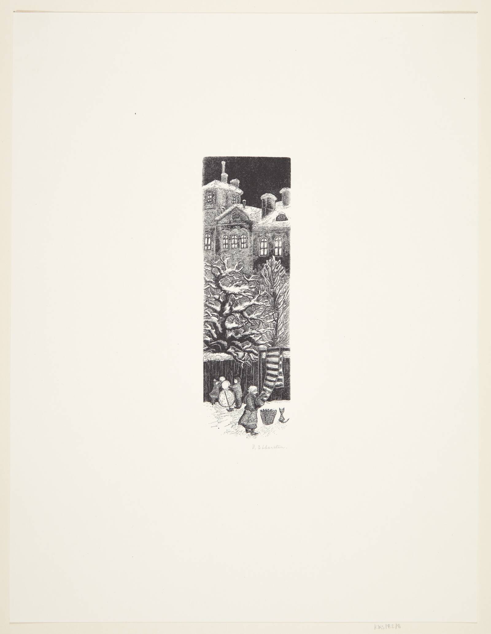 Vinter på gården, Vanja Ebbersten, 1948