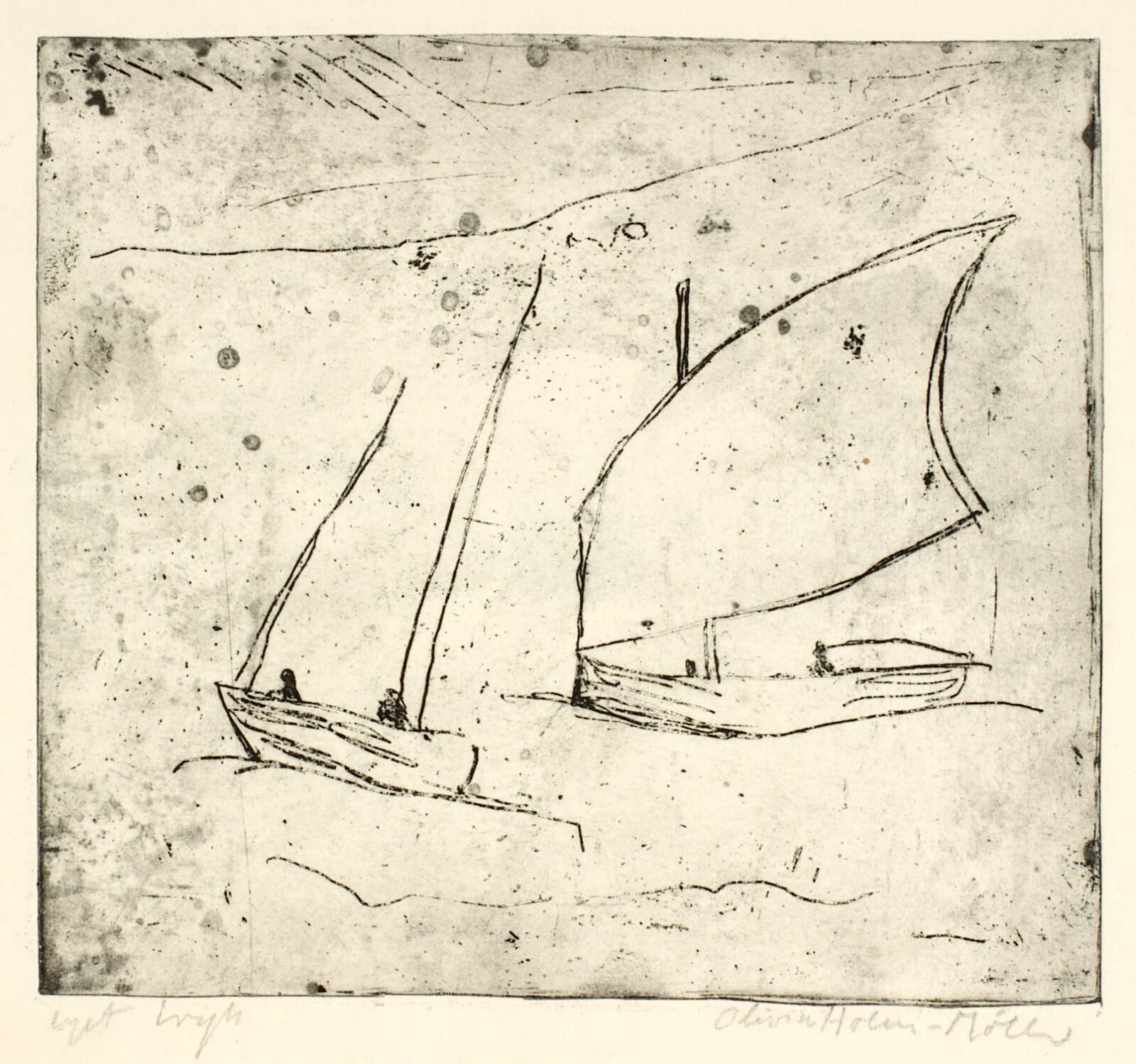 To sejlbåde, Olivia Holm-Møller, 1875-1970