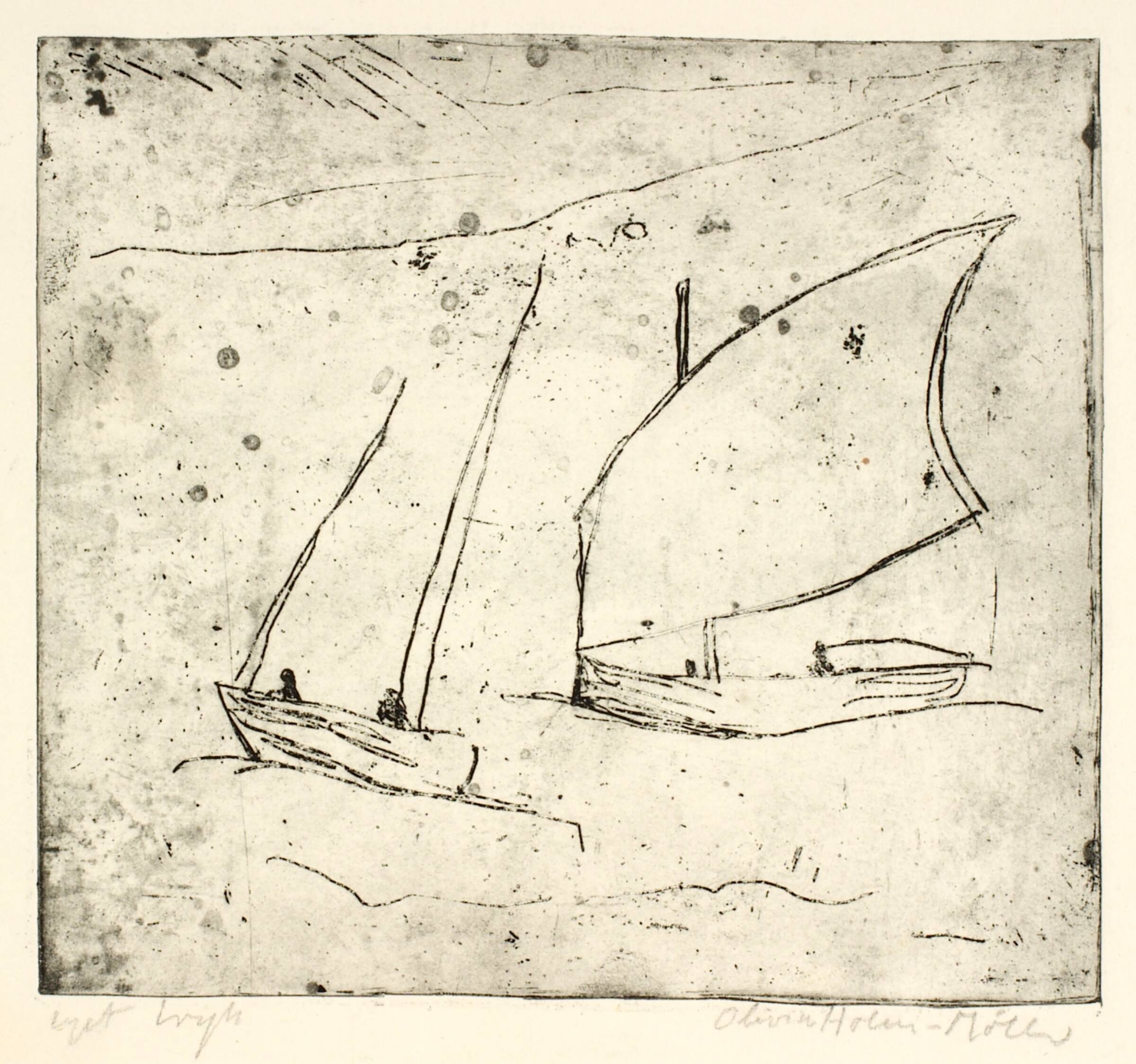 To sejlbåde, Olivia Holm-Møller, 1875-1970
