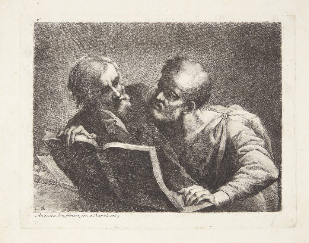 To studerende oldinge, Angelica Kauffmann, 1763