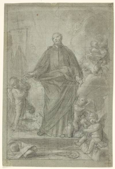 Sankt Cajetan af Thiene (?) omgivet af putti