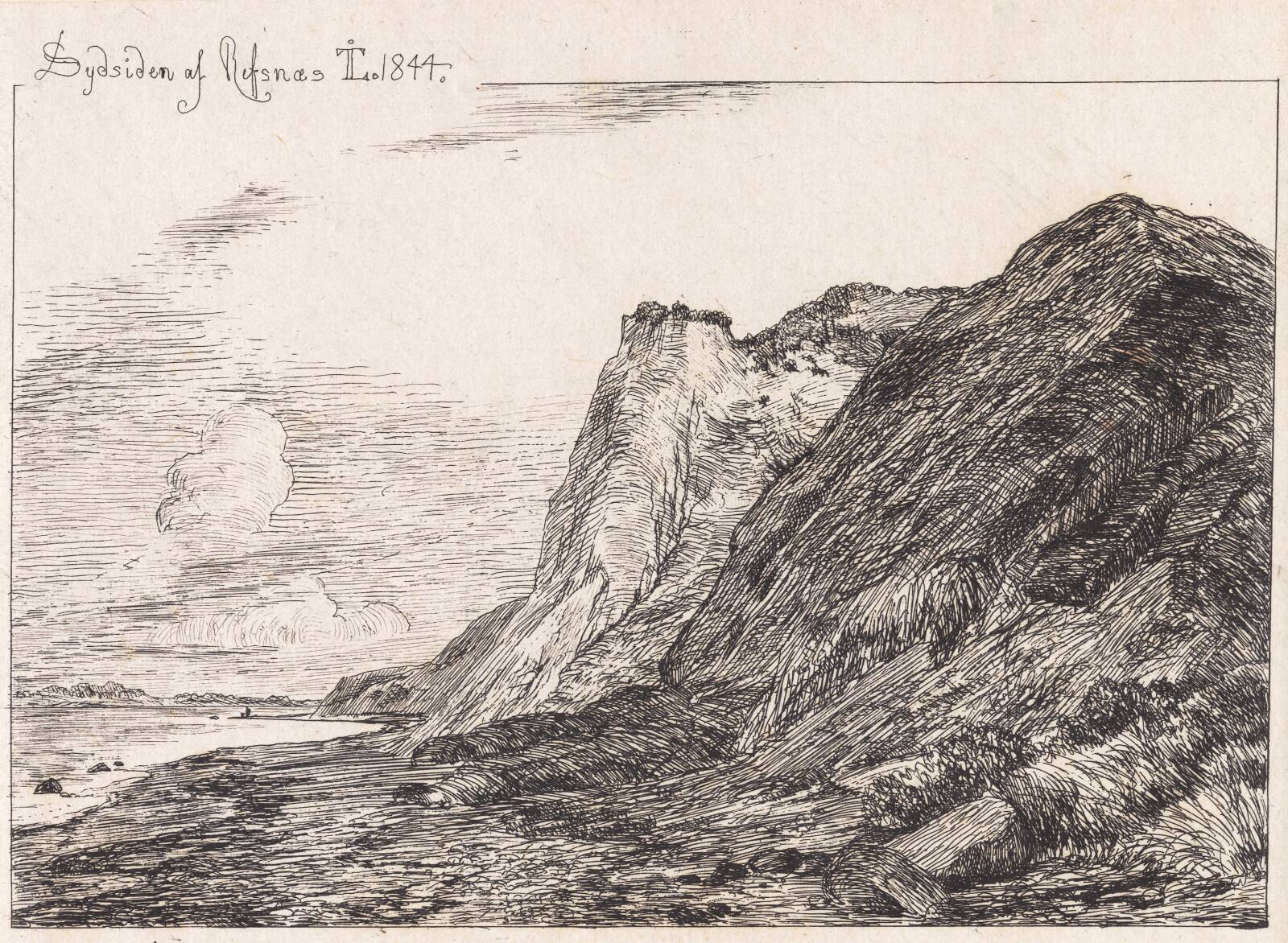 Sydsiden af Refsnæs, Johan Thomas Lundbye, 1844