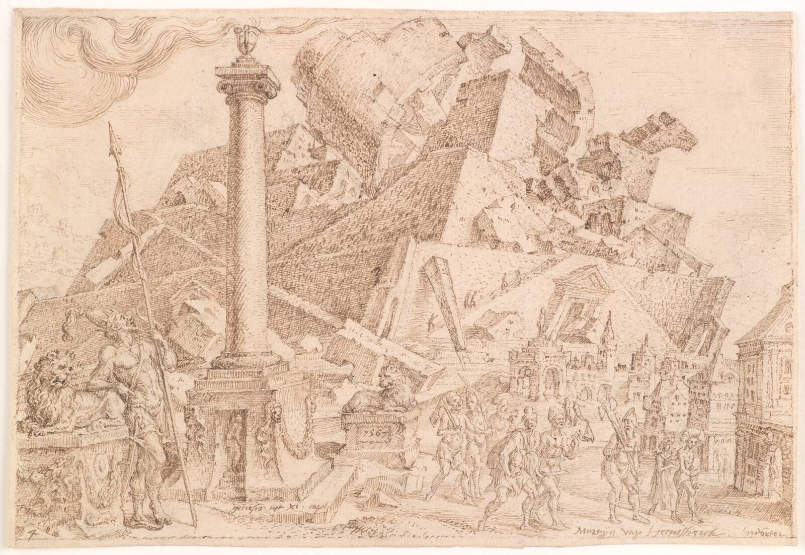 Babelstårnets ødelæggelse, Maarten van Heemskerck, 1567