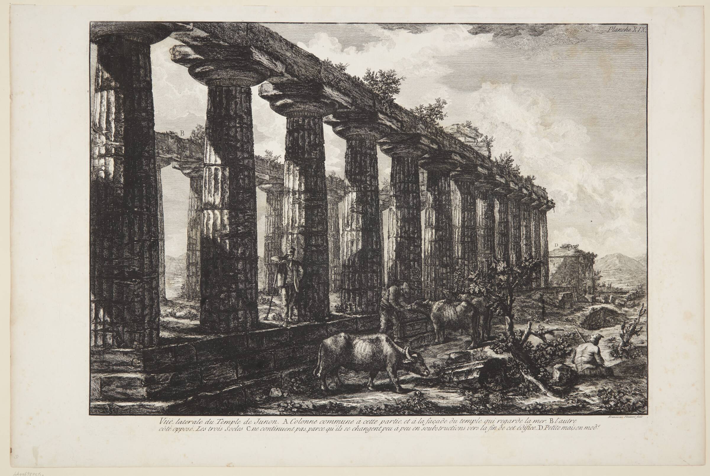 Juno-templet set fra siden [...], Francesco Piranesi, 1778