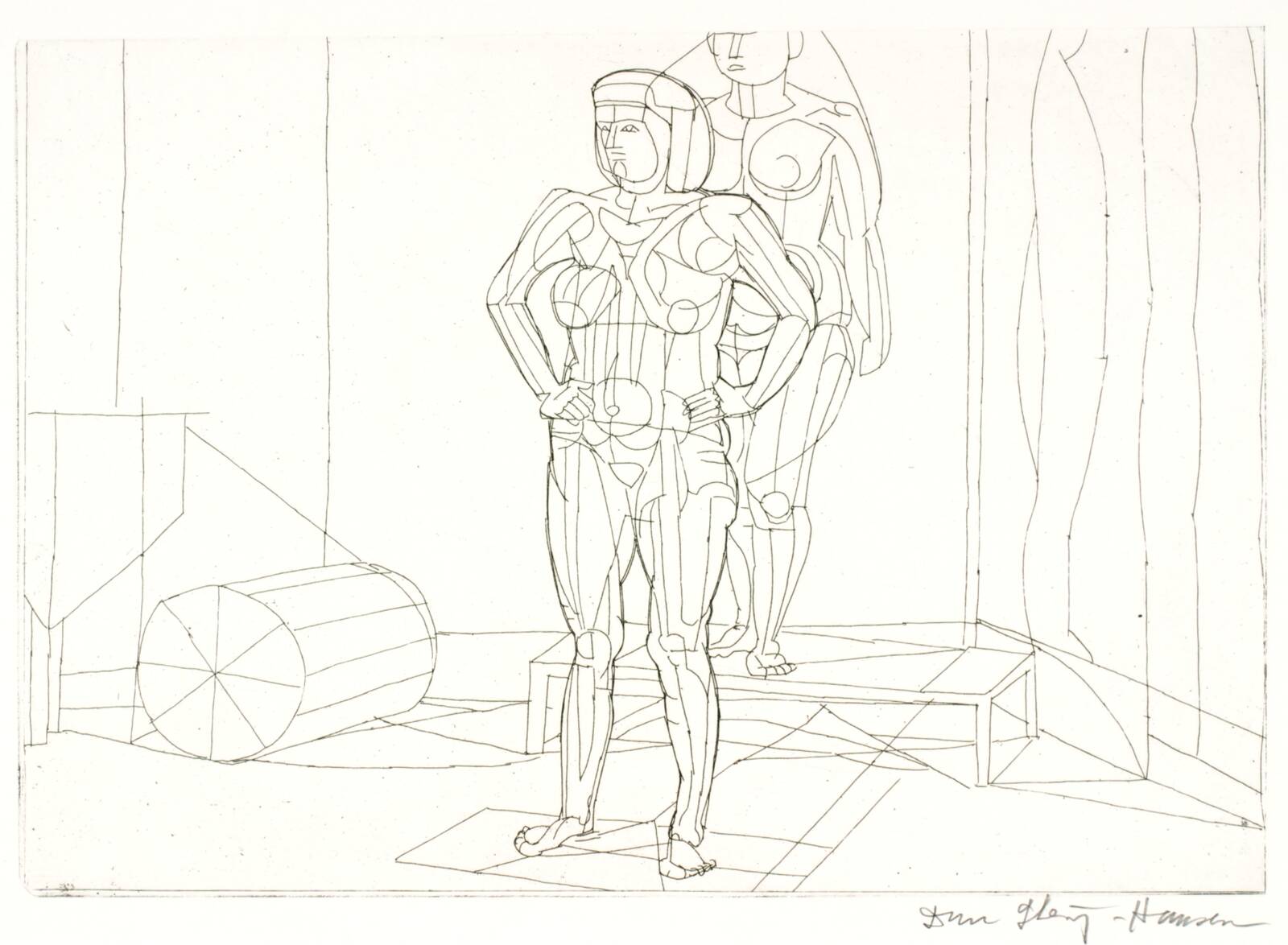 Figurer i rum I, Dan Sterup-Hansen, 1975