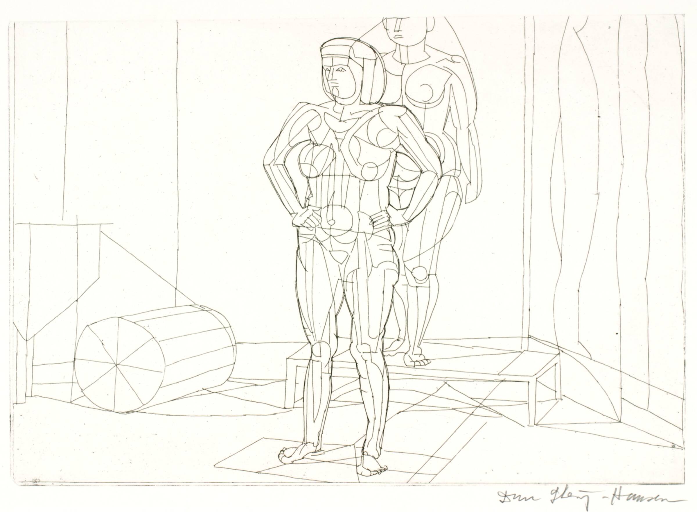 Figurer i rum I, Dan Sterup-Hansen, 1975