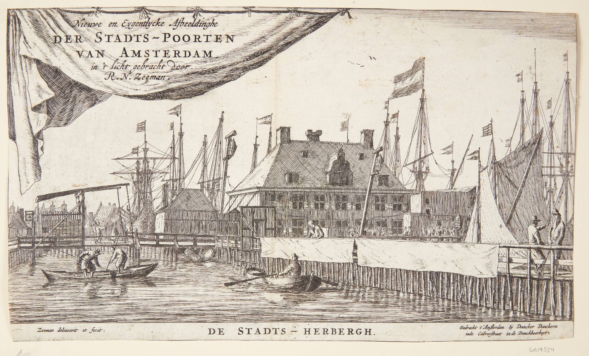 Amsterdams stadsherberg. Titelblad til "Amsterdams byporte"
