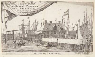 Amsterdams stadsherberg. Titelblad til "Amsterdams byporte"