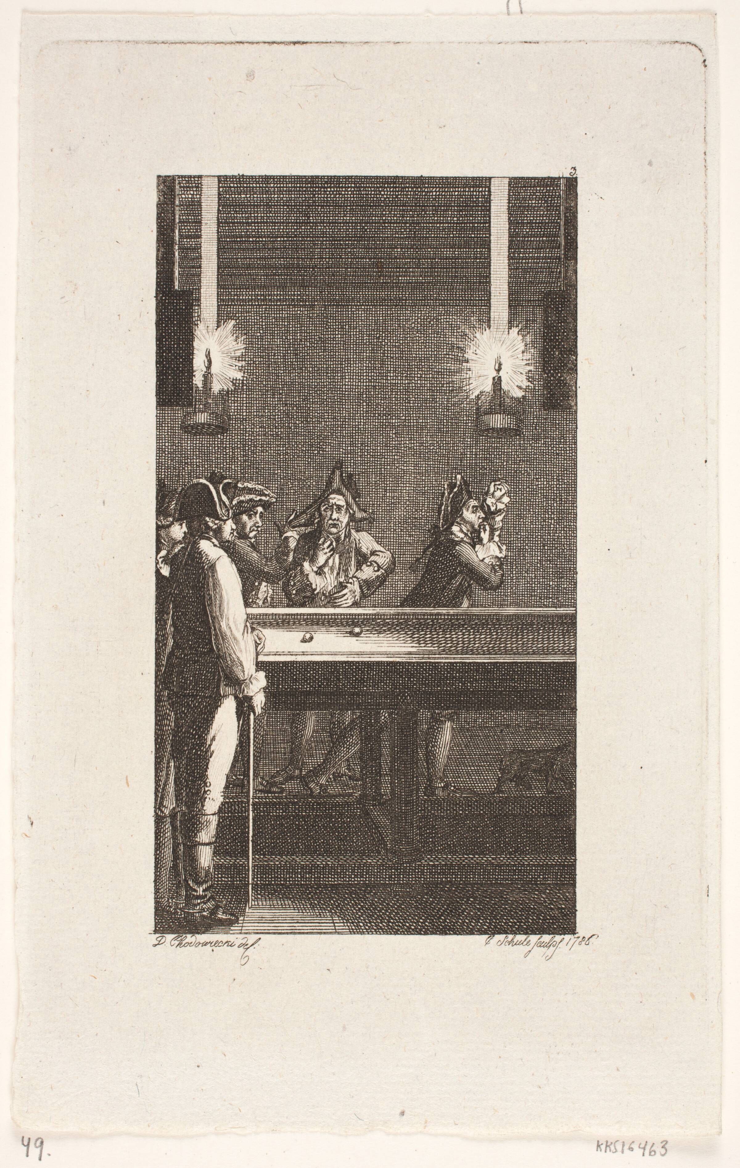 Titelvignet til Smollett "Peregrine Pickles Tildragelser", Georg Christian Schule, 1786