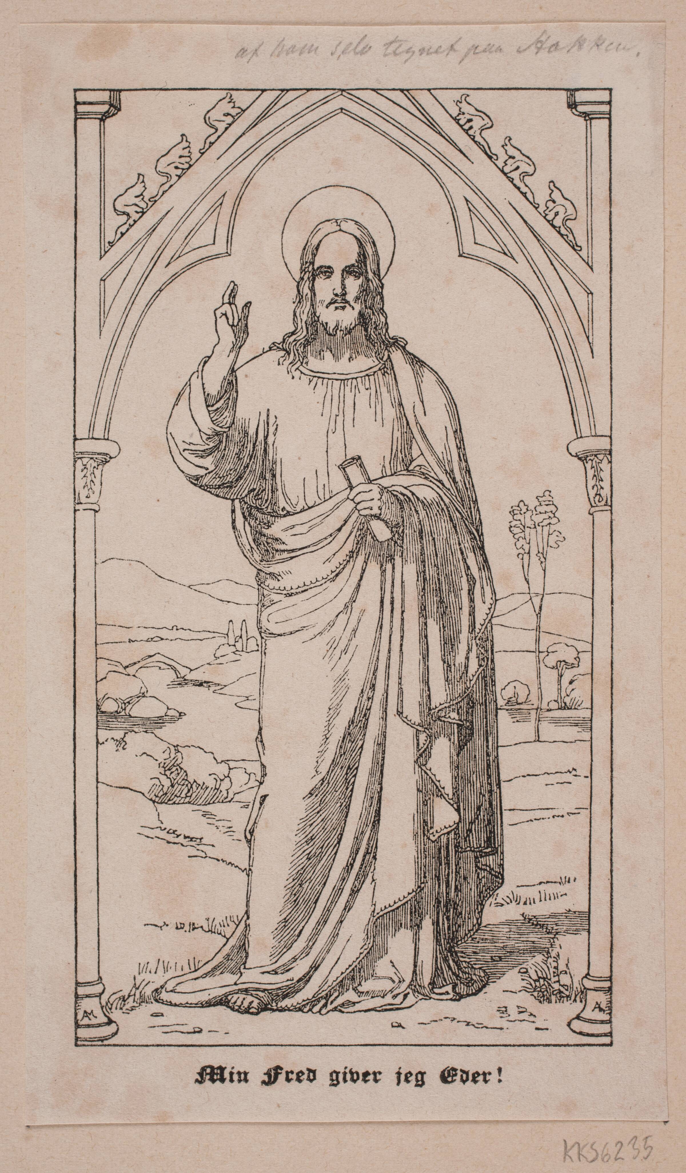 Kristus velsignende, Axel Theodor Kittendorff, 1840