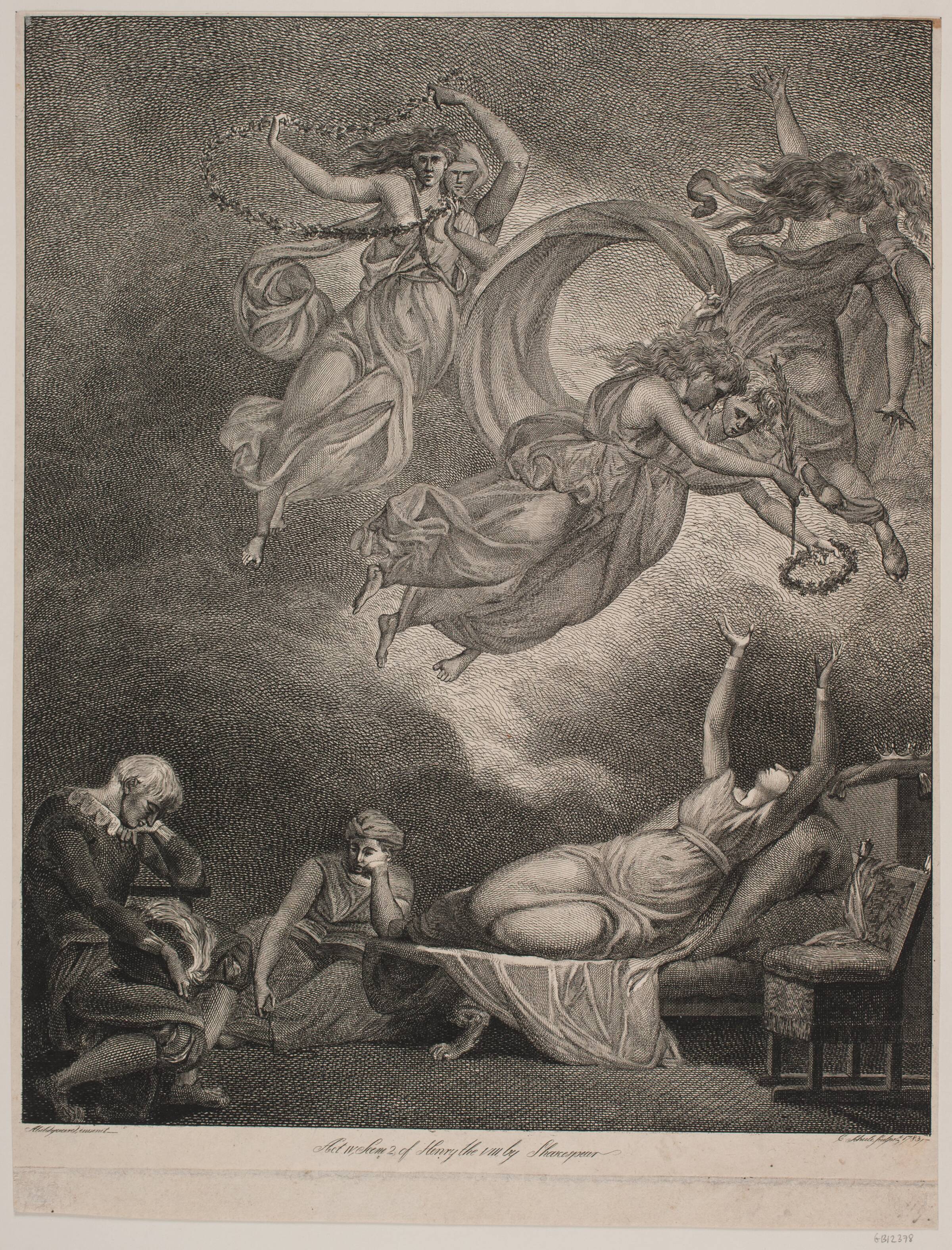 Act IV, Scene 2 of Henry the VIII by Shakespeare, Georg Christian Schule, 1783