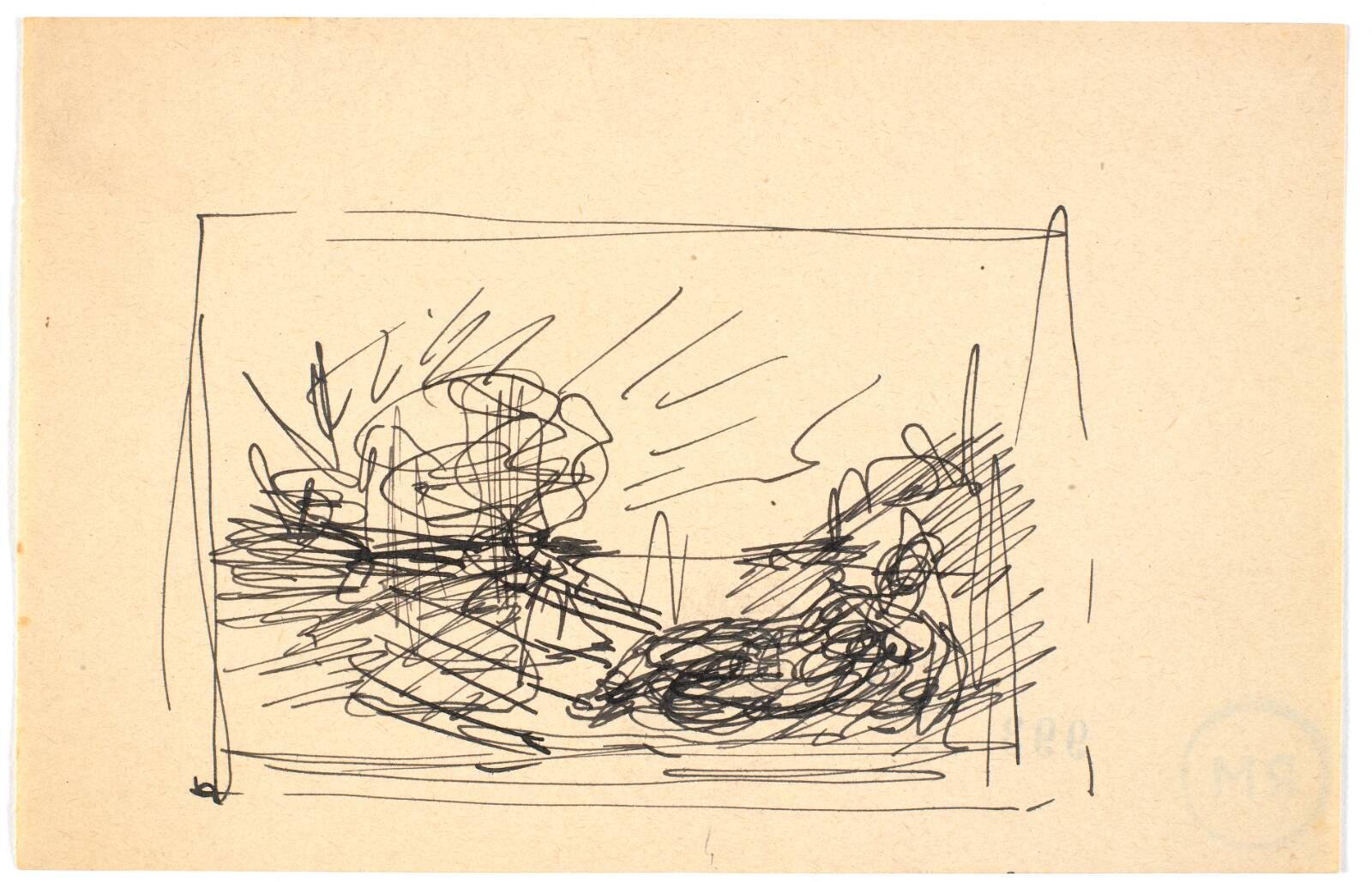 Landskabsskitse, Richard Mortensen, 1941-1943