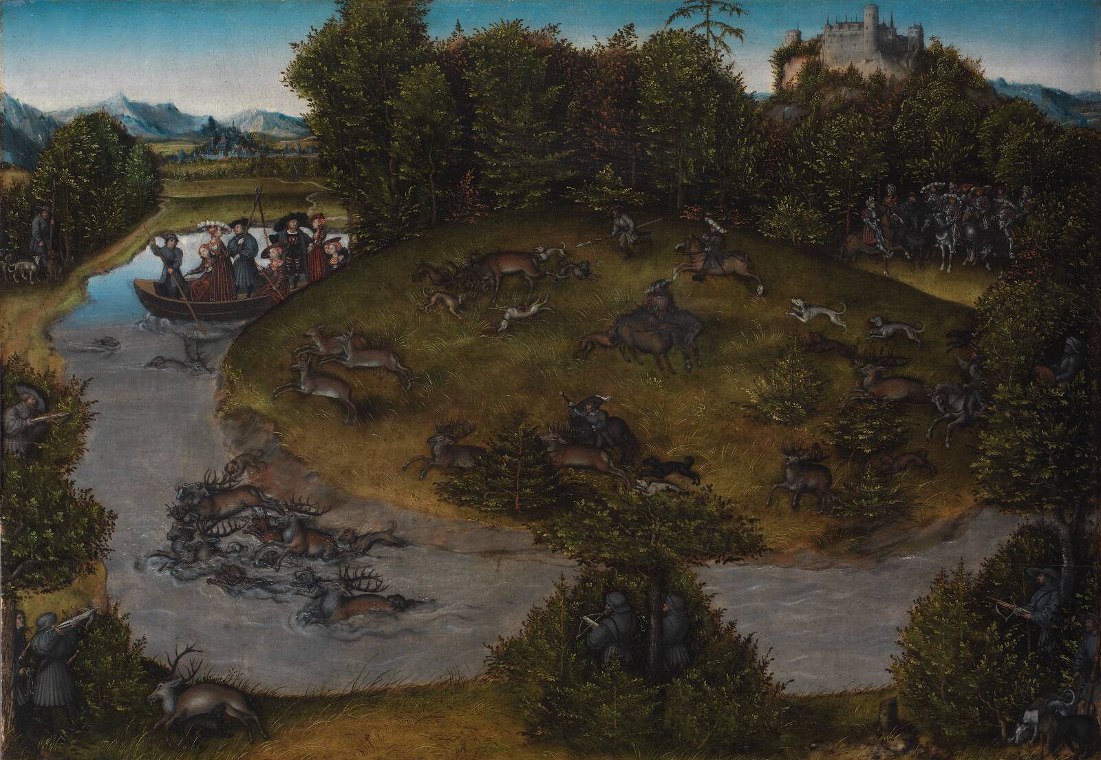 The Stag Hunt of the Elector Frederic the Wise (1463-1525) of Saxony, by Lucas Cranach (I), 1530-1629