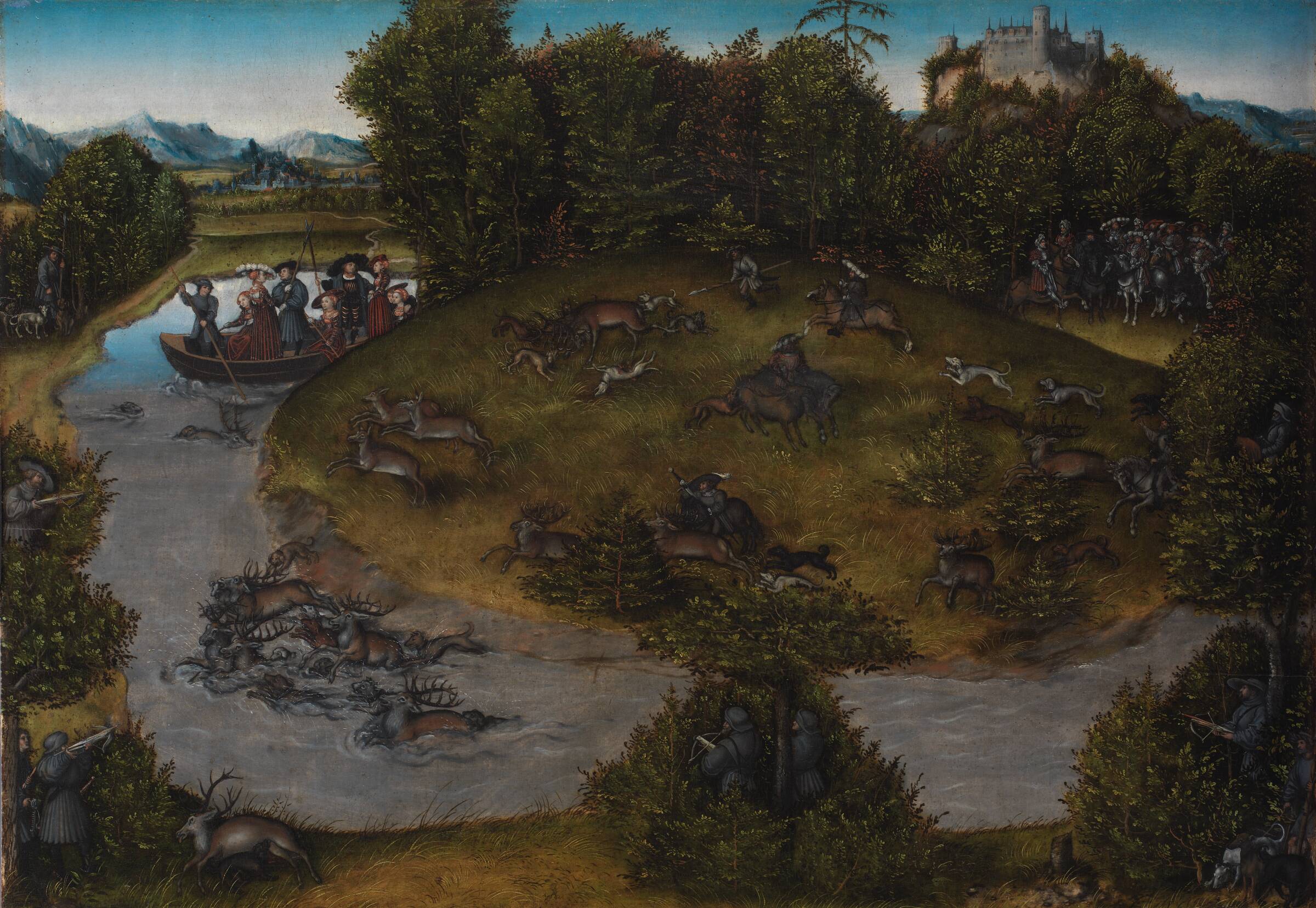Kurfyrst Frederik den Vise (1463-1525) af Sachsens jagt, Lucas Cranach, 1530-1629
