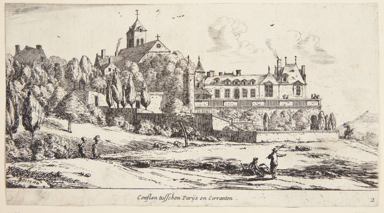 Udsigt over Conflans, Reinier Zeeman, 1656-1660