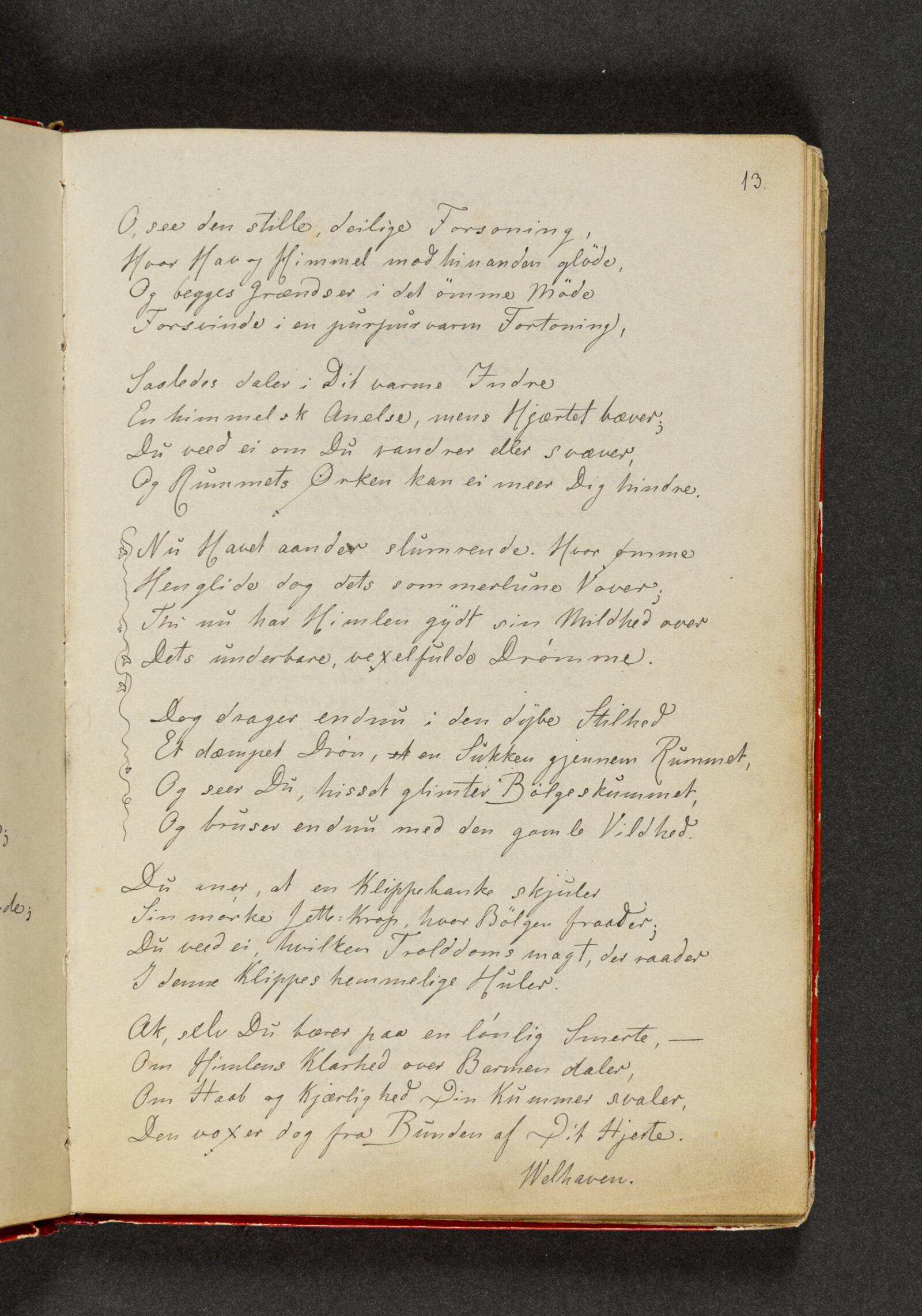 Rankeornament samt vers. Side 13, Johan Thomas Lundbye, 1840-1844