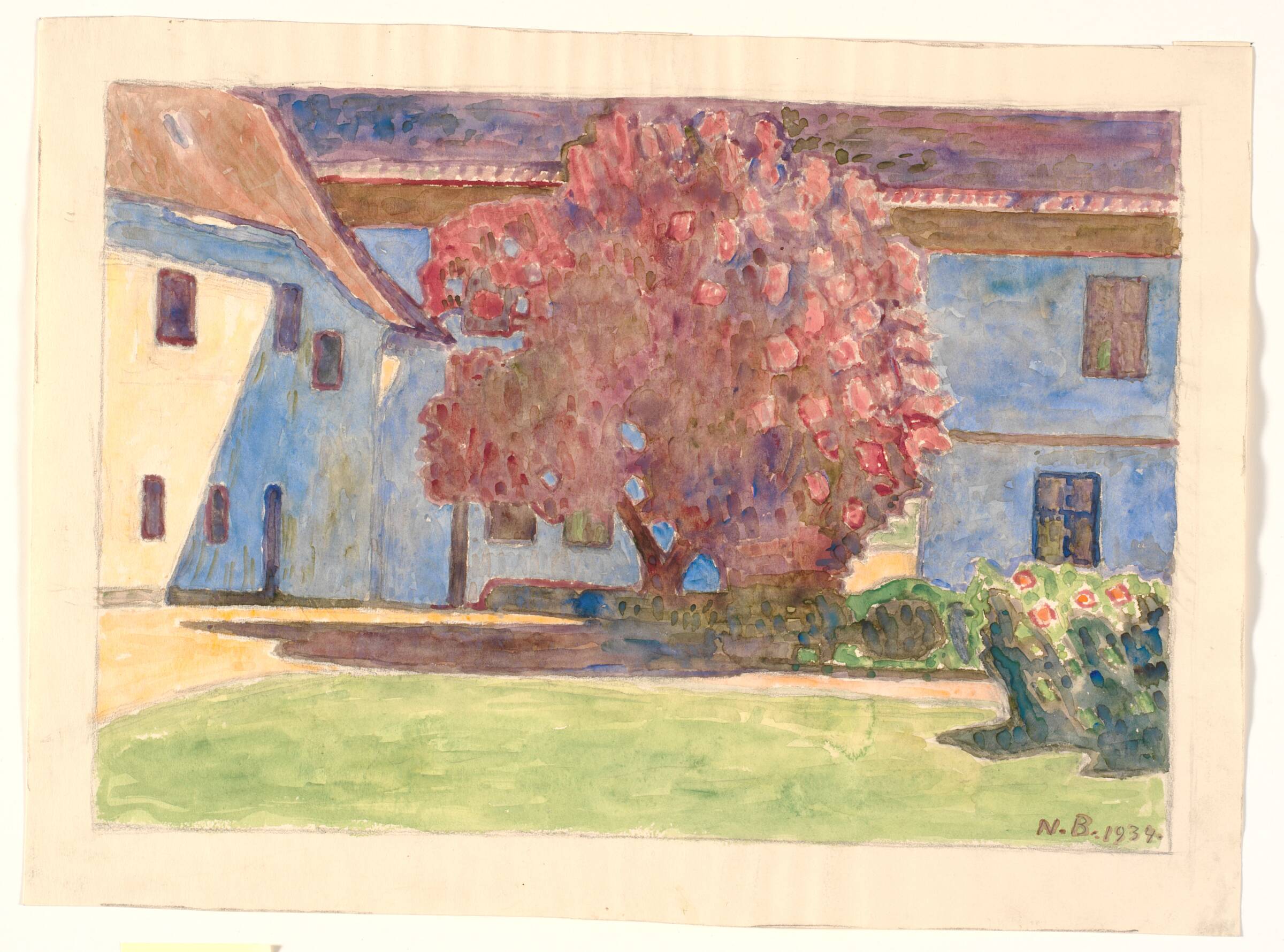 Parti fra Brejningegaard (pr.Spjæld), Niels Bjerre, 1934