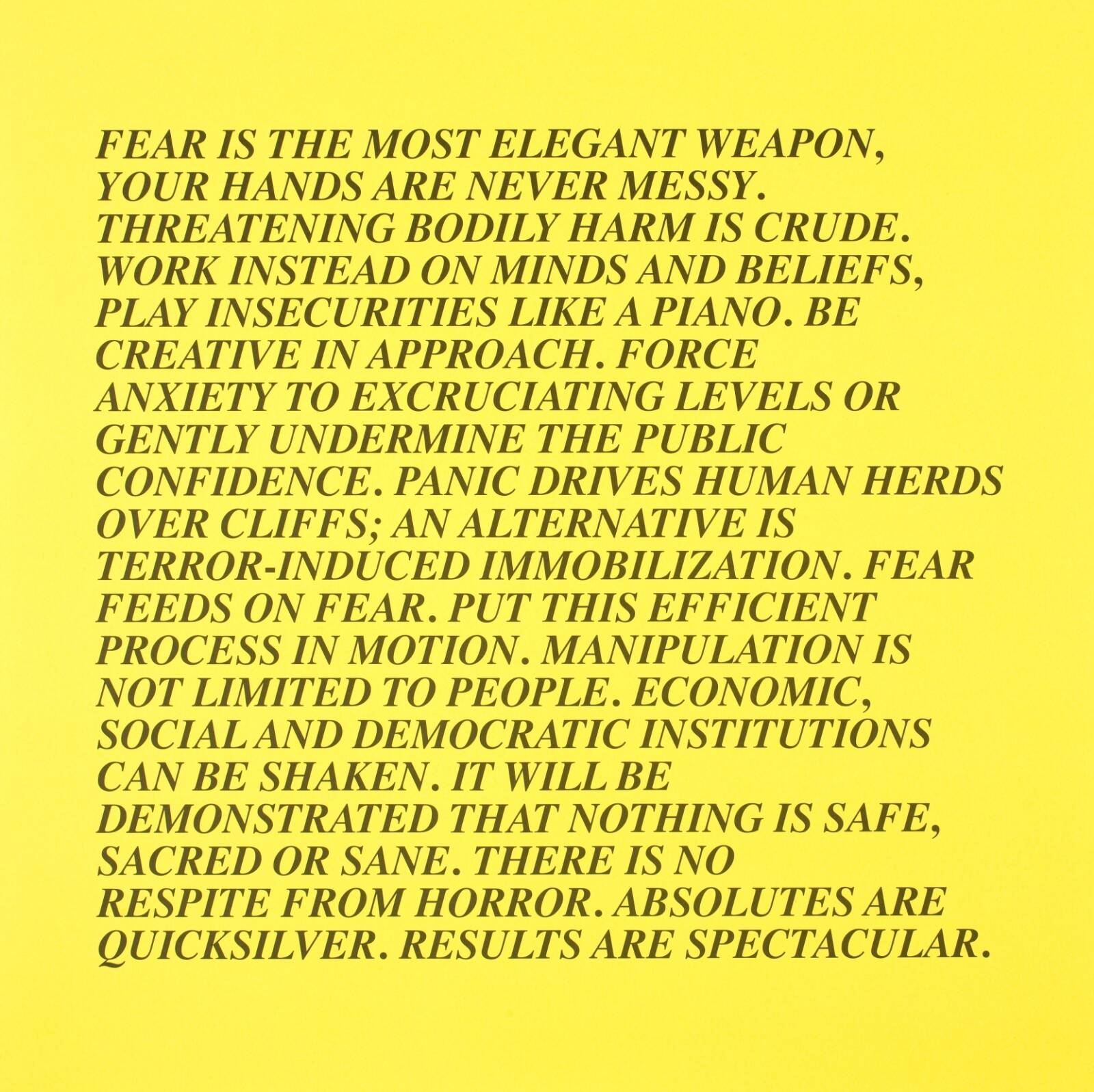 Inflammatory Essay, Jenny Holzer, 1979