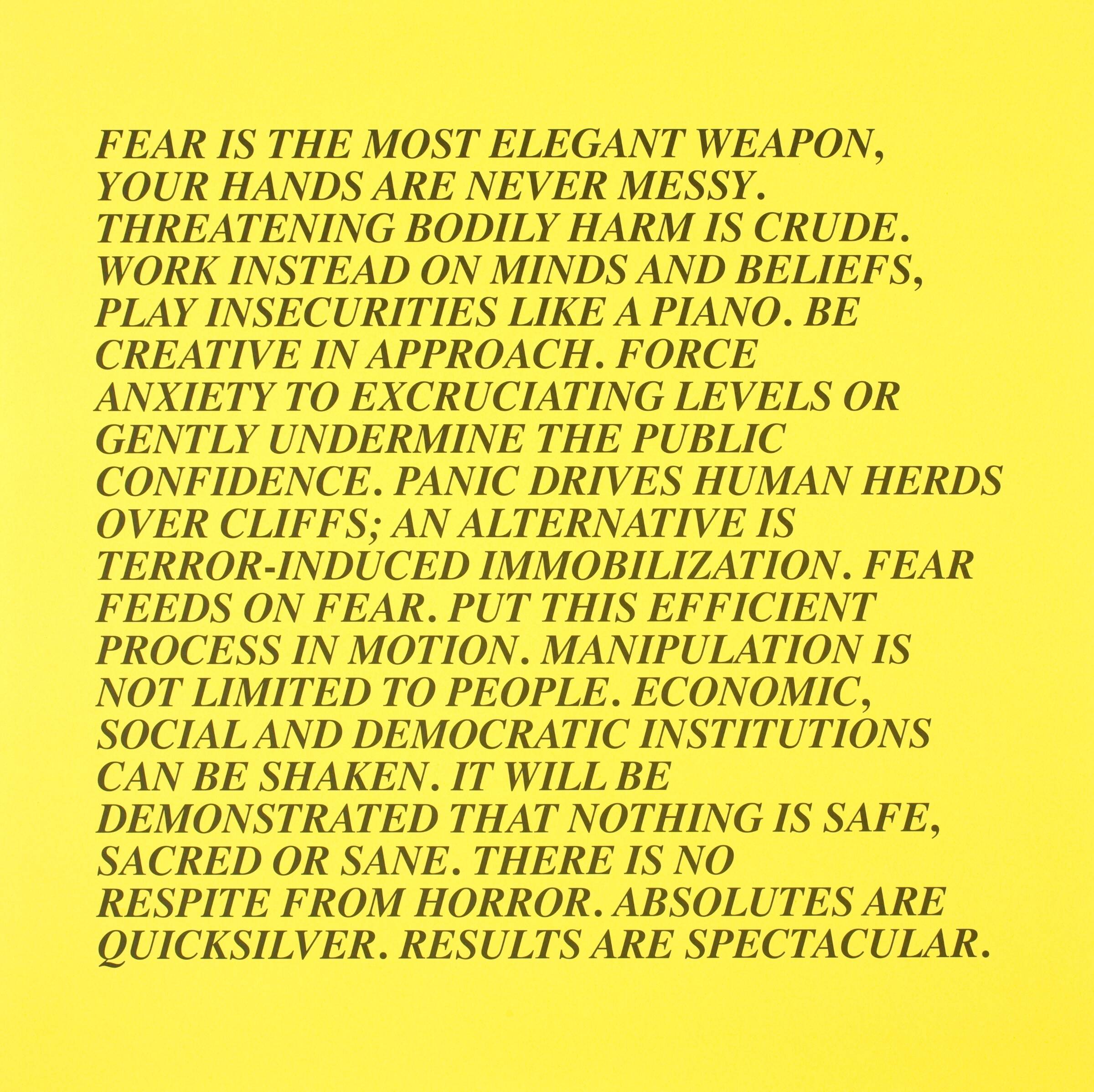Inflammatory Essay, Jenny Holzer, 1979