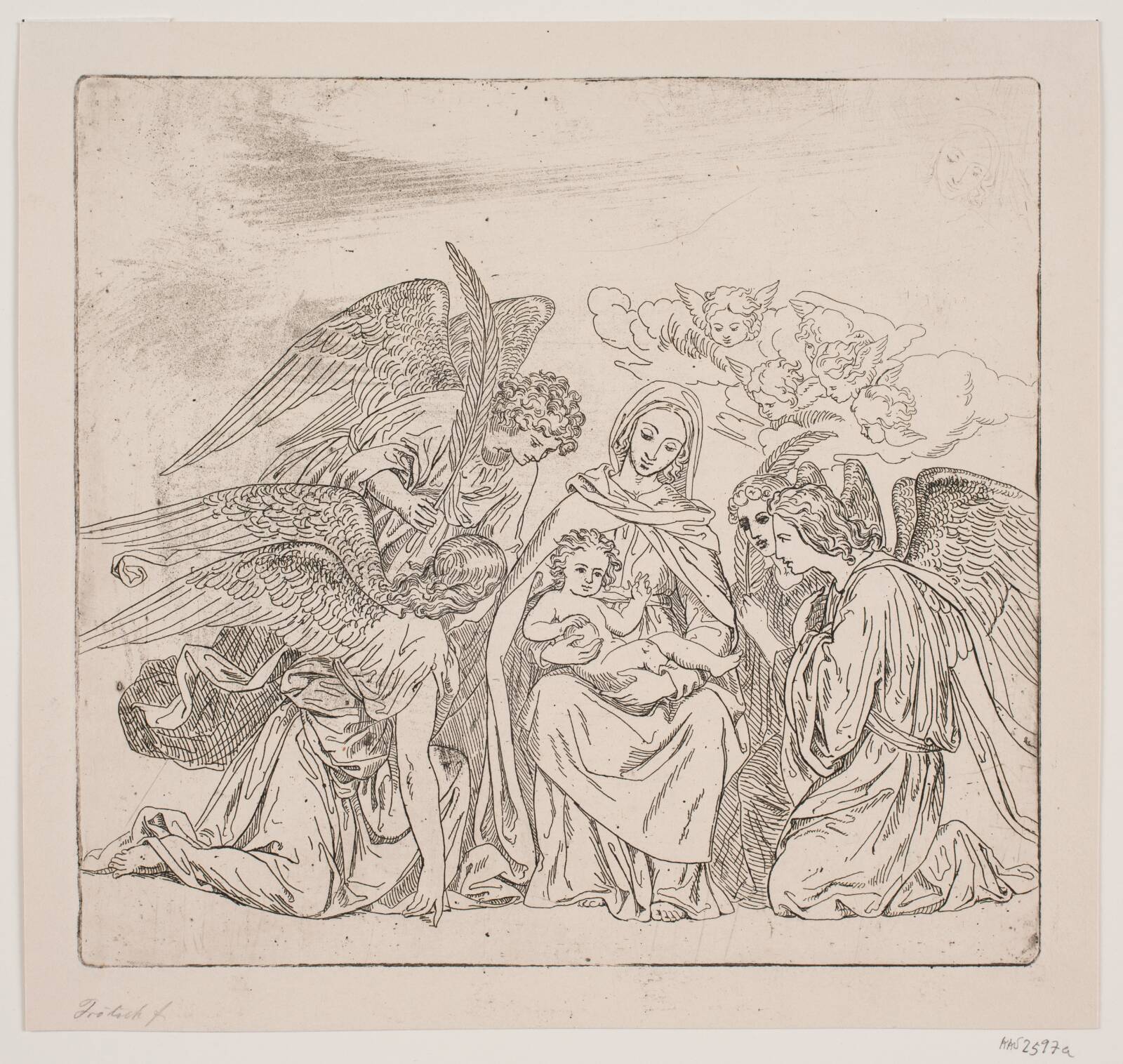 Madonna med barn, Lorenz Frølich, 1820-1857