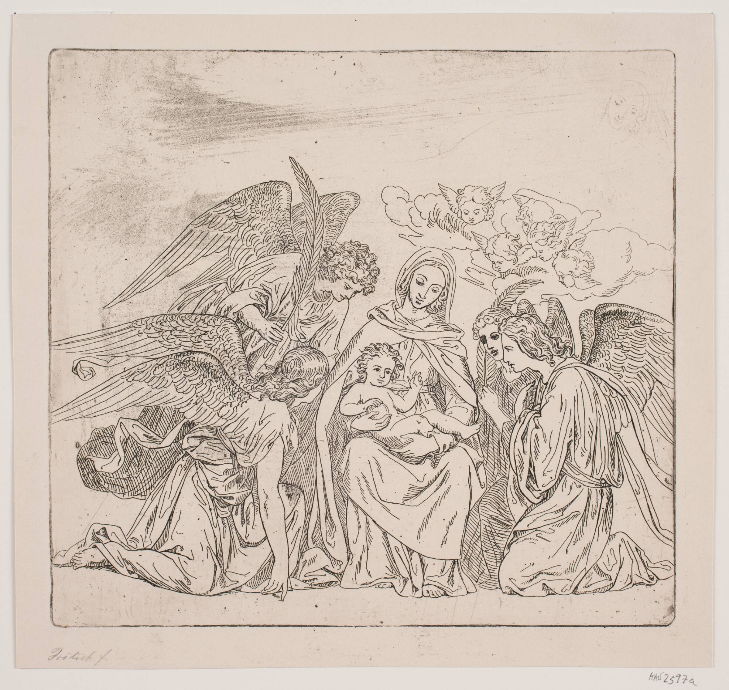 Madonna med barn, Lorenz Frølich, 1820-1857