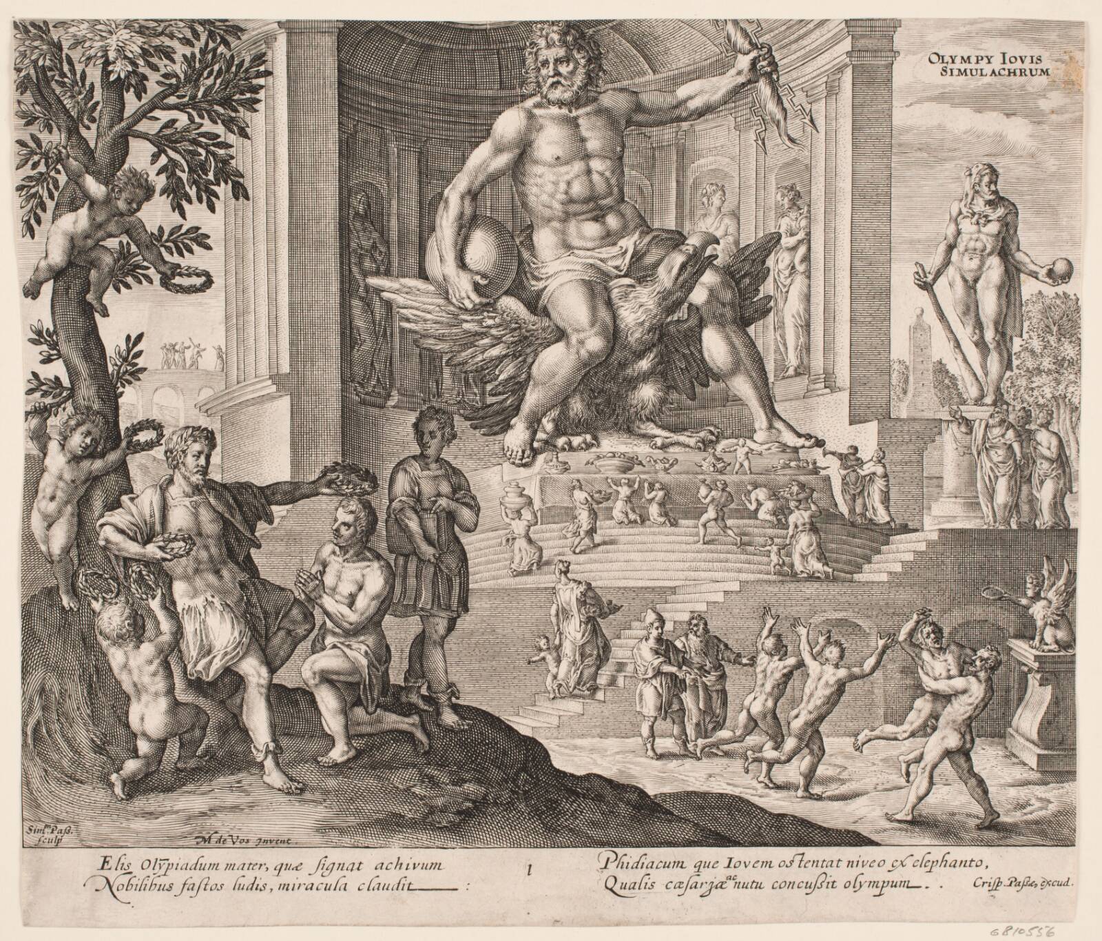 Fidias' Jupiter-statue, Simon de Pas, 1614
