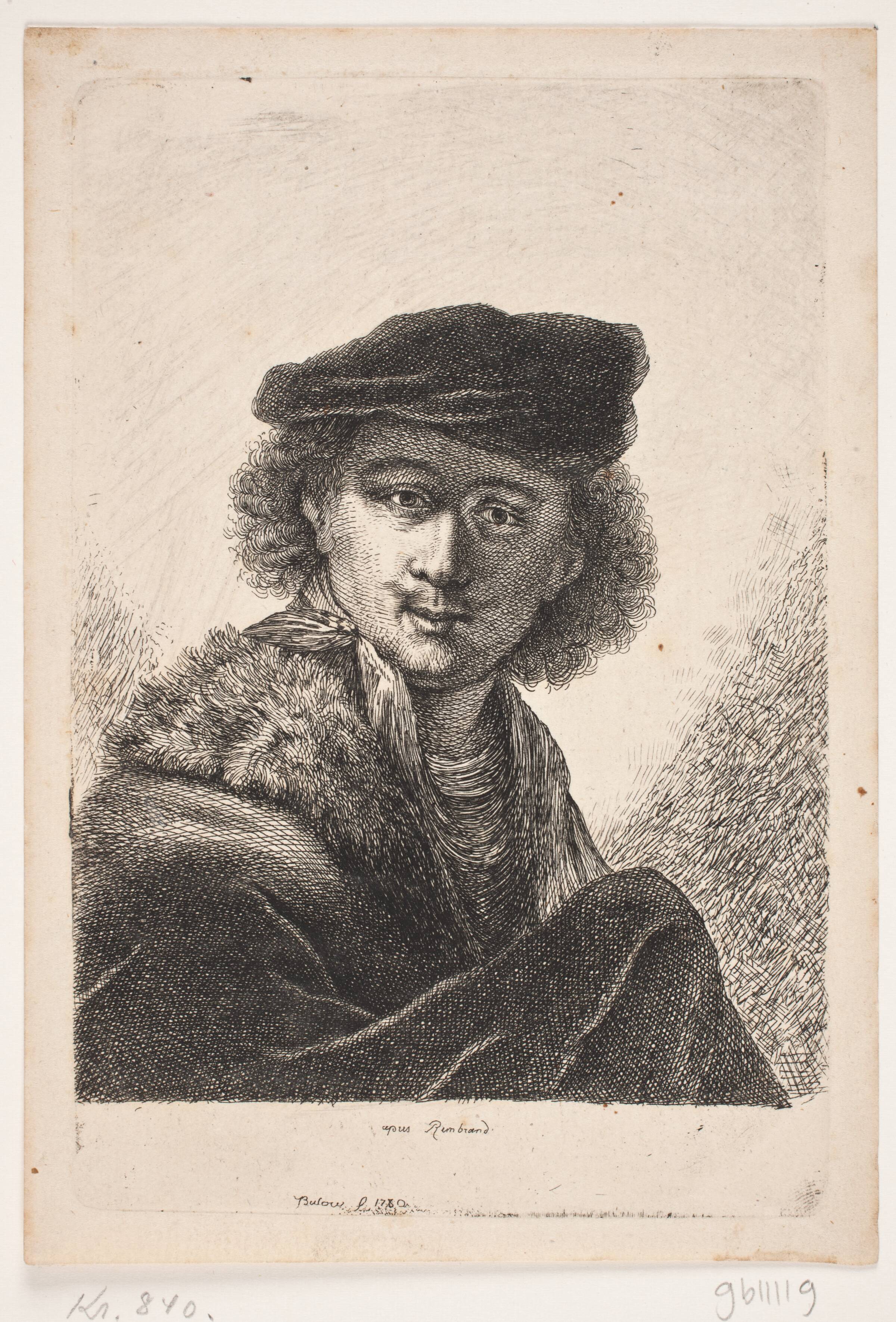 Rembrandts selvportræt, Johan Bülow, 1780