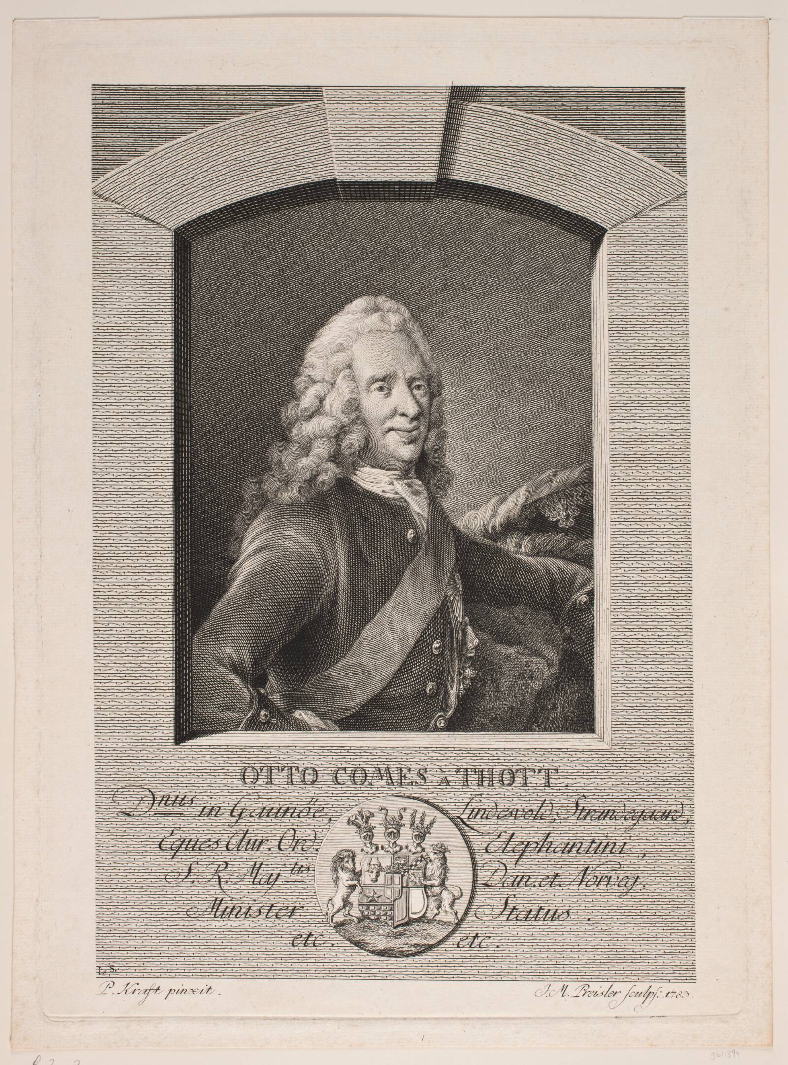 Otto Thott, J.M. Preisler, 1783
